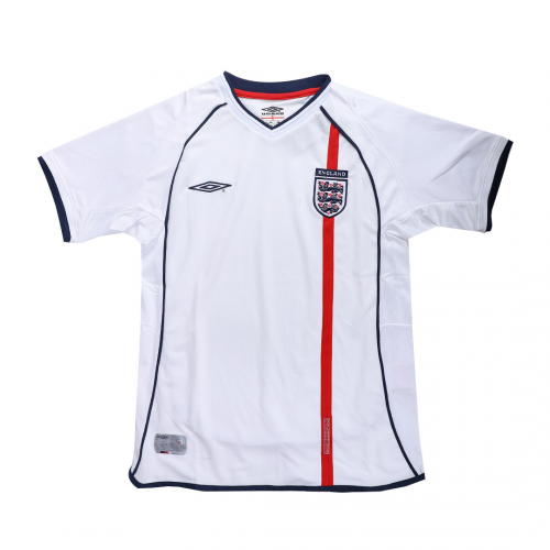 Gerrard #4 Retro England Home Jersey World Cup 2002 Image 3