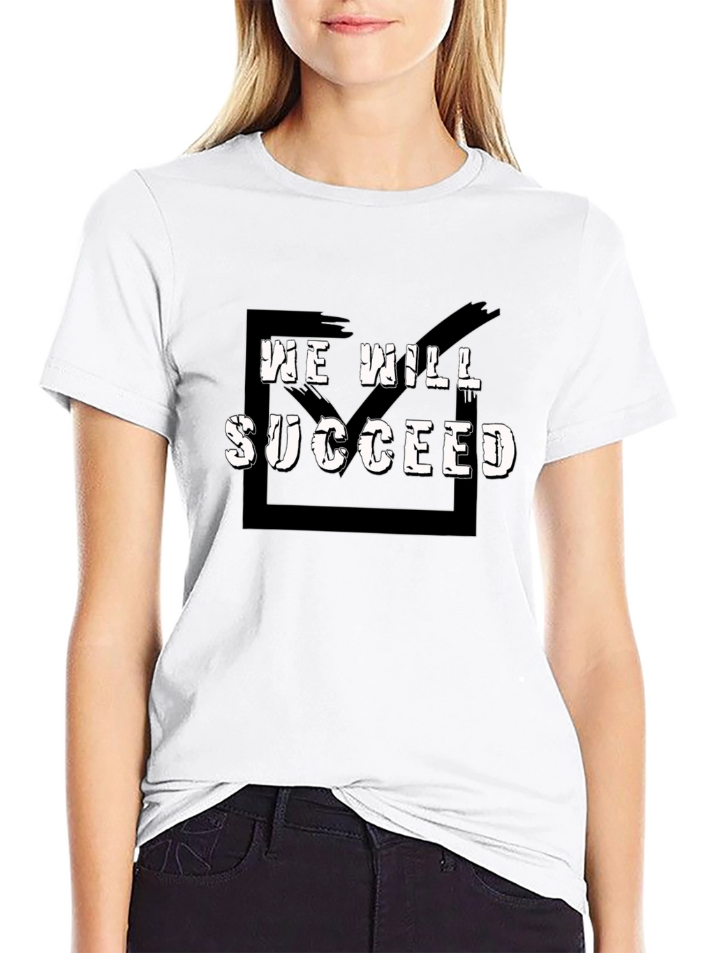 We Will Succeed Graphic Tee - Black Casual T-Shirt