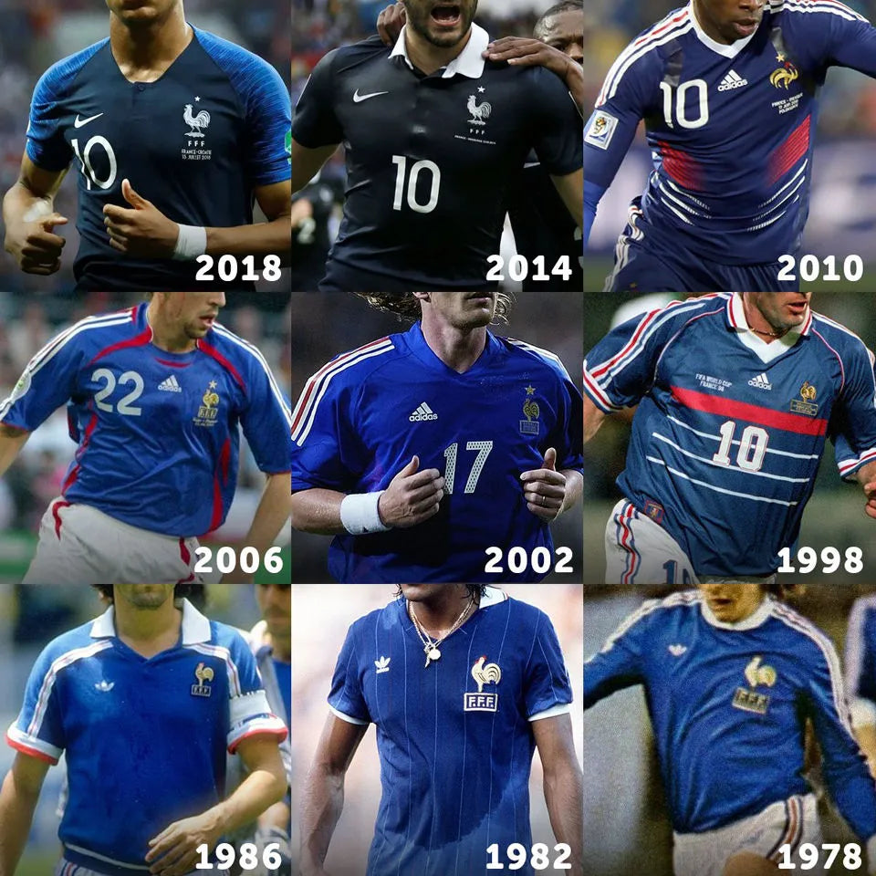 ZIDANE #10 France Home Blue Retro Soccer Jersey 2002 ★★ Detail 4