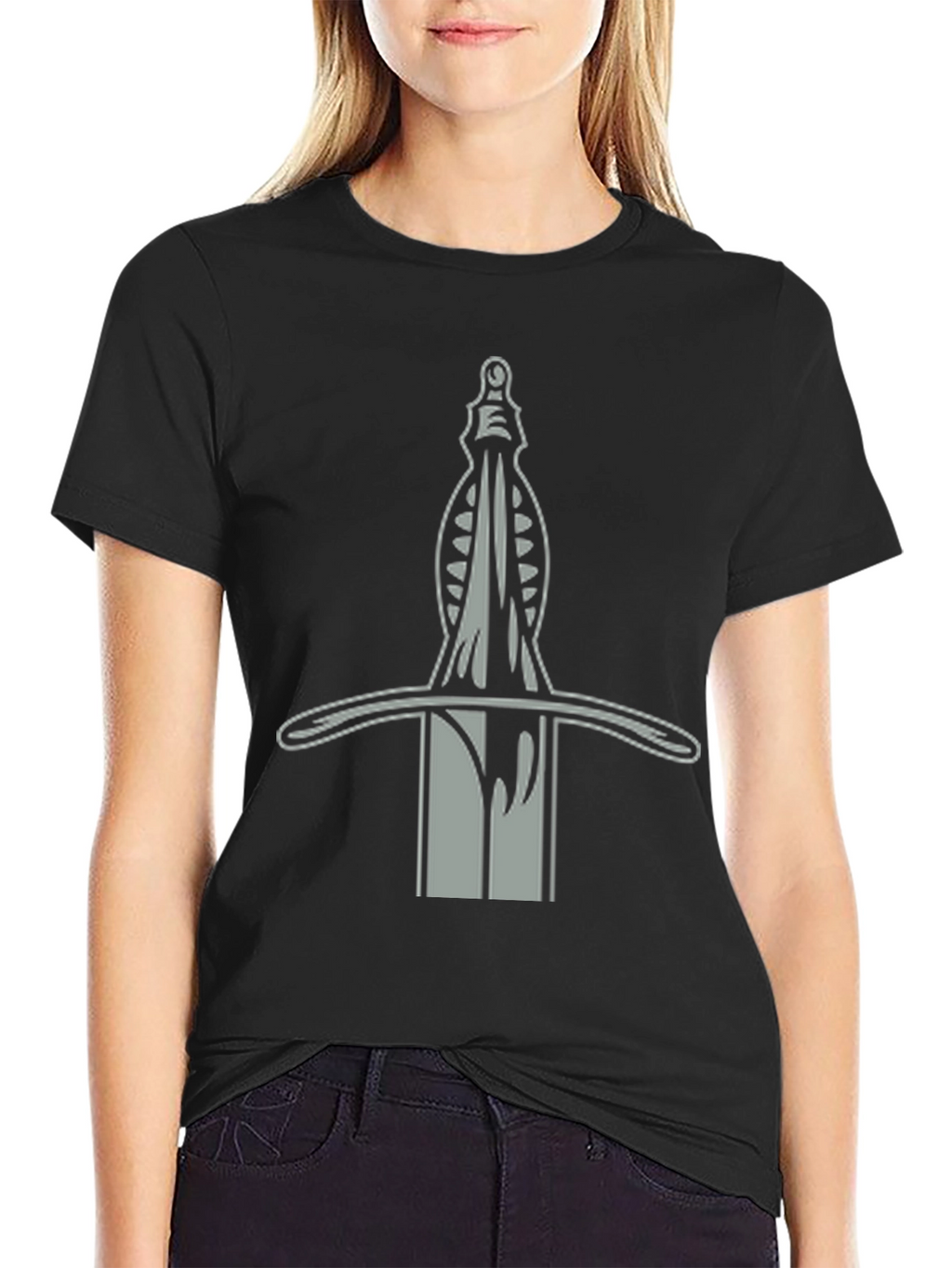 Sword Graphic Tee - Medieval Inspired Black T-Shirt