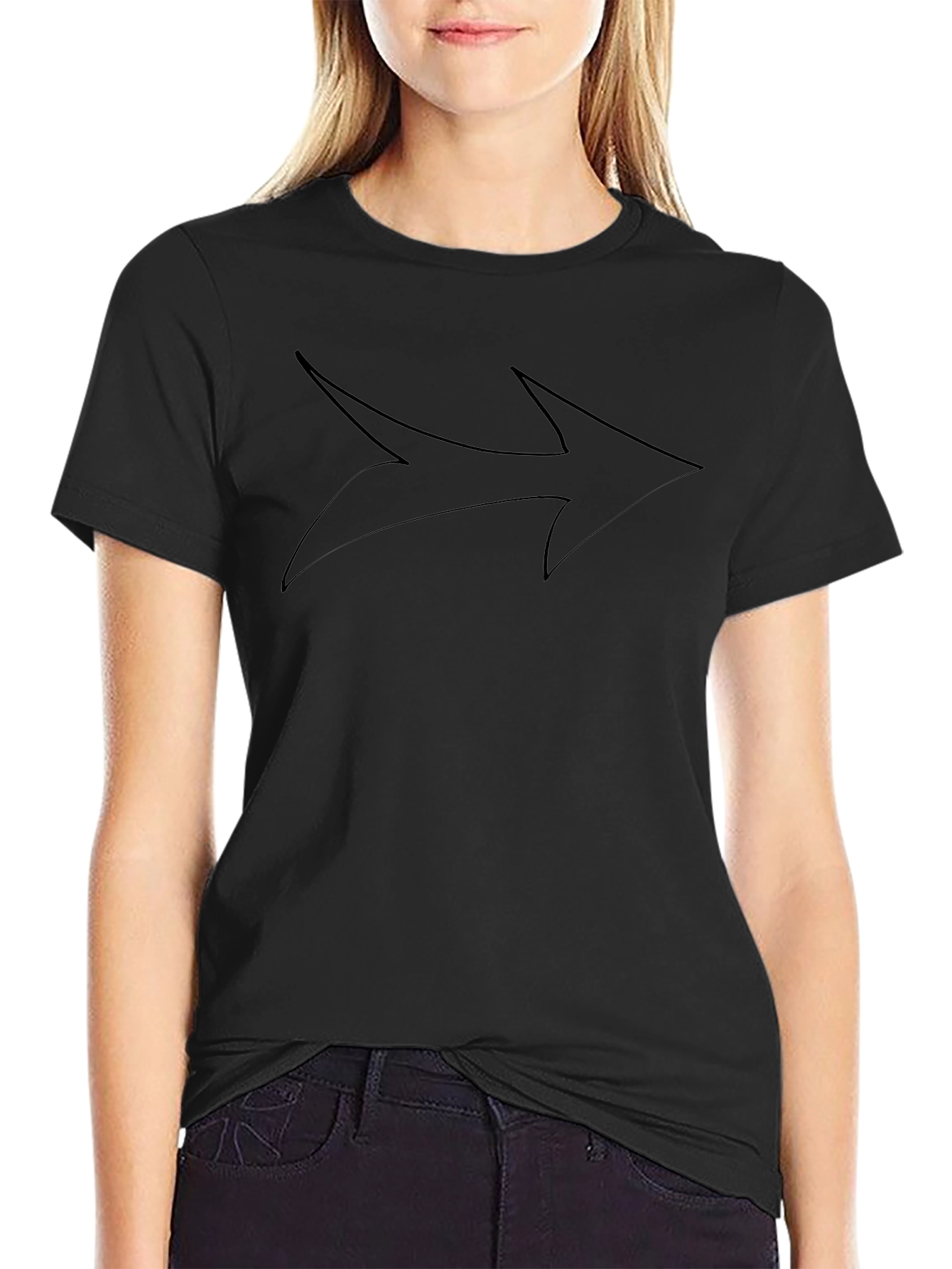 Mens Black Arrow Graphic Tee - Modern Casual Shirt