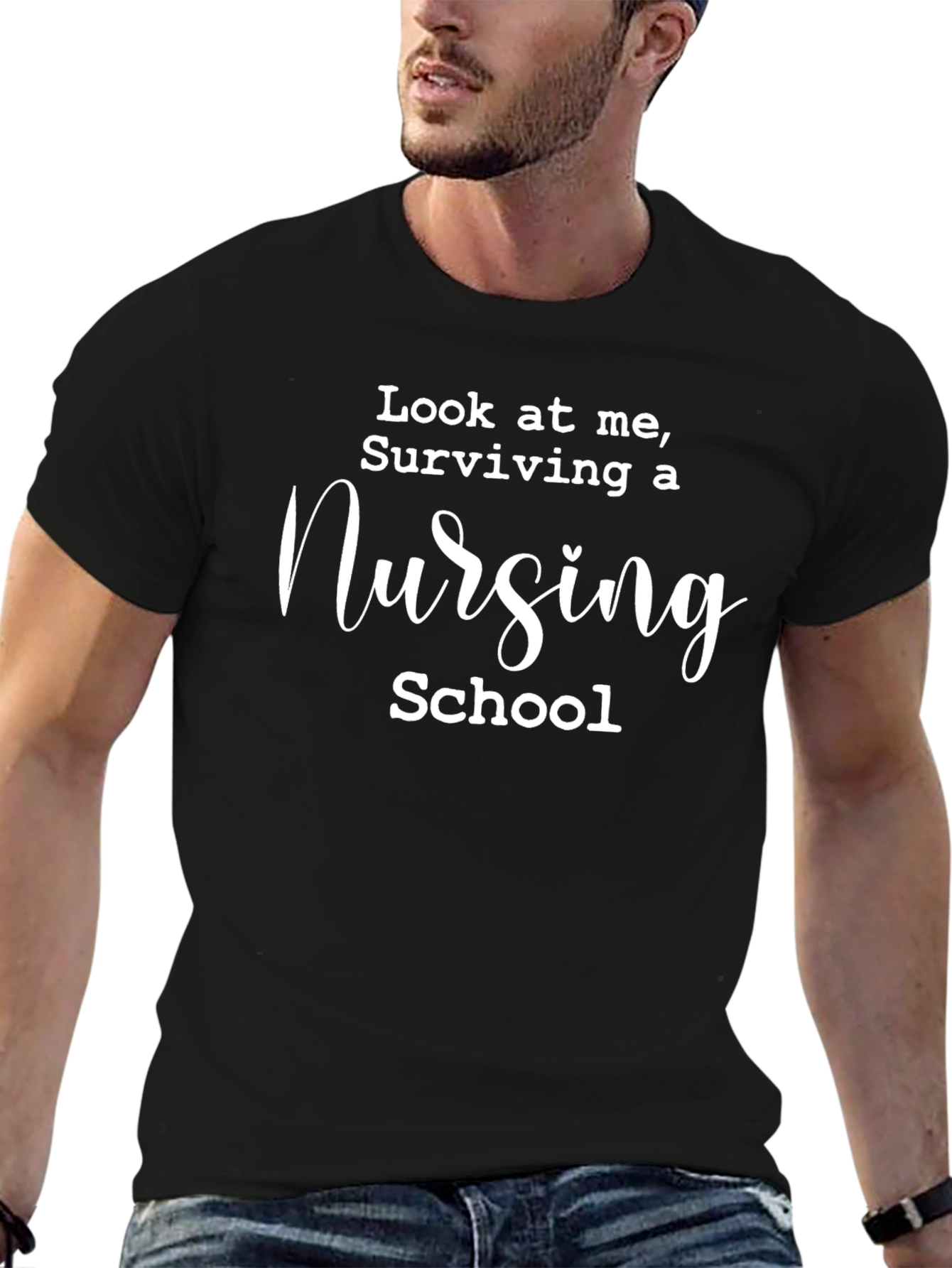 Nursing School Survivor Black T-Shirt