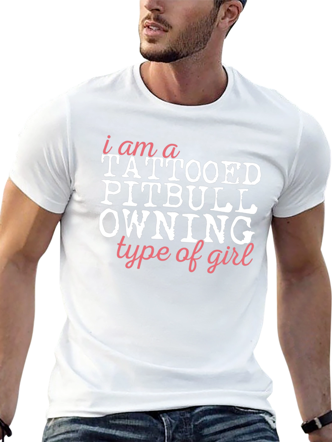 Tattooed Pitbull Owning Girl Graphic Tee