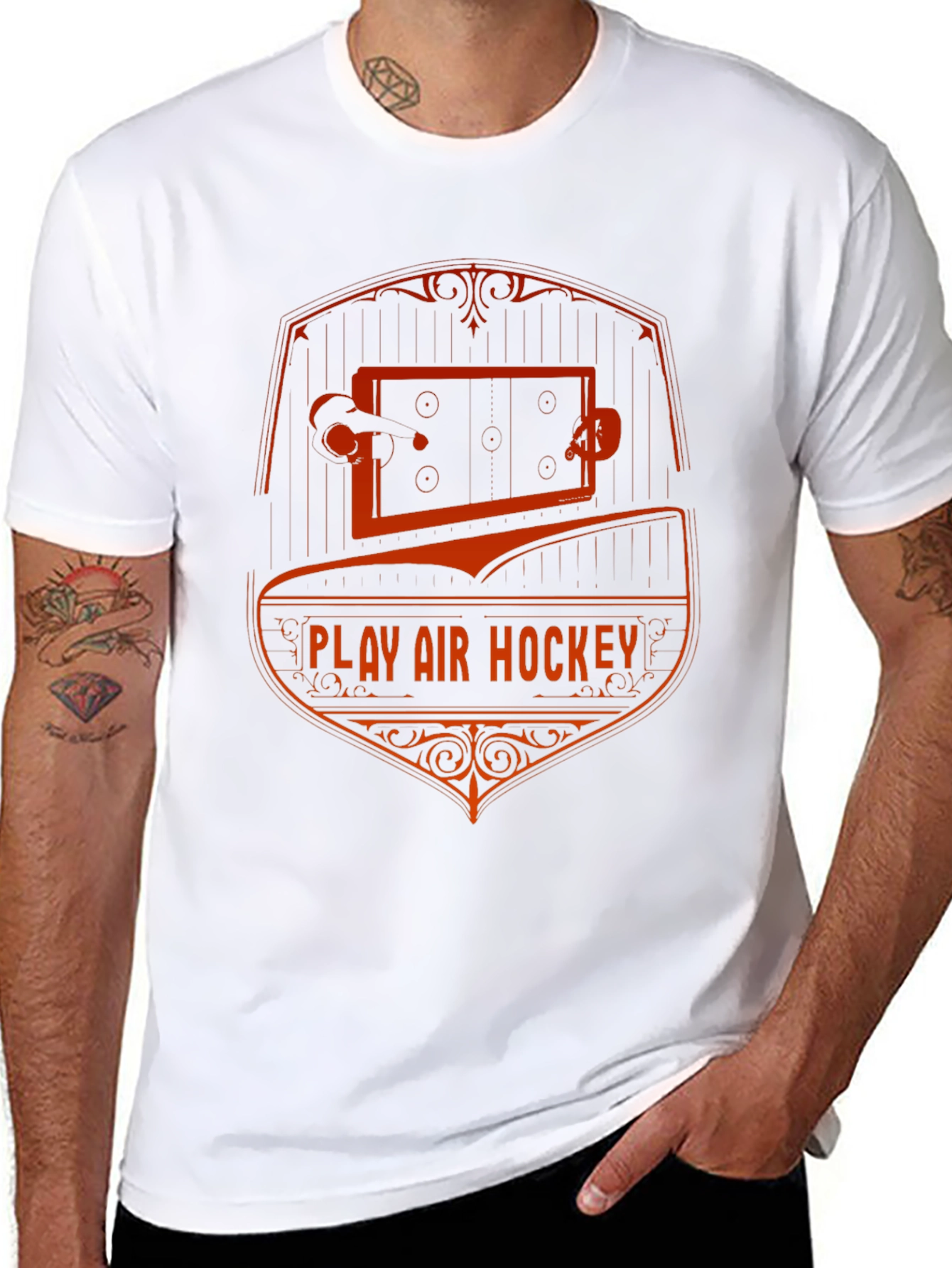 Play Air Hockey T-Shirt - Retro Style Graphic Tee