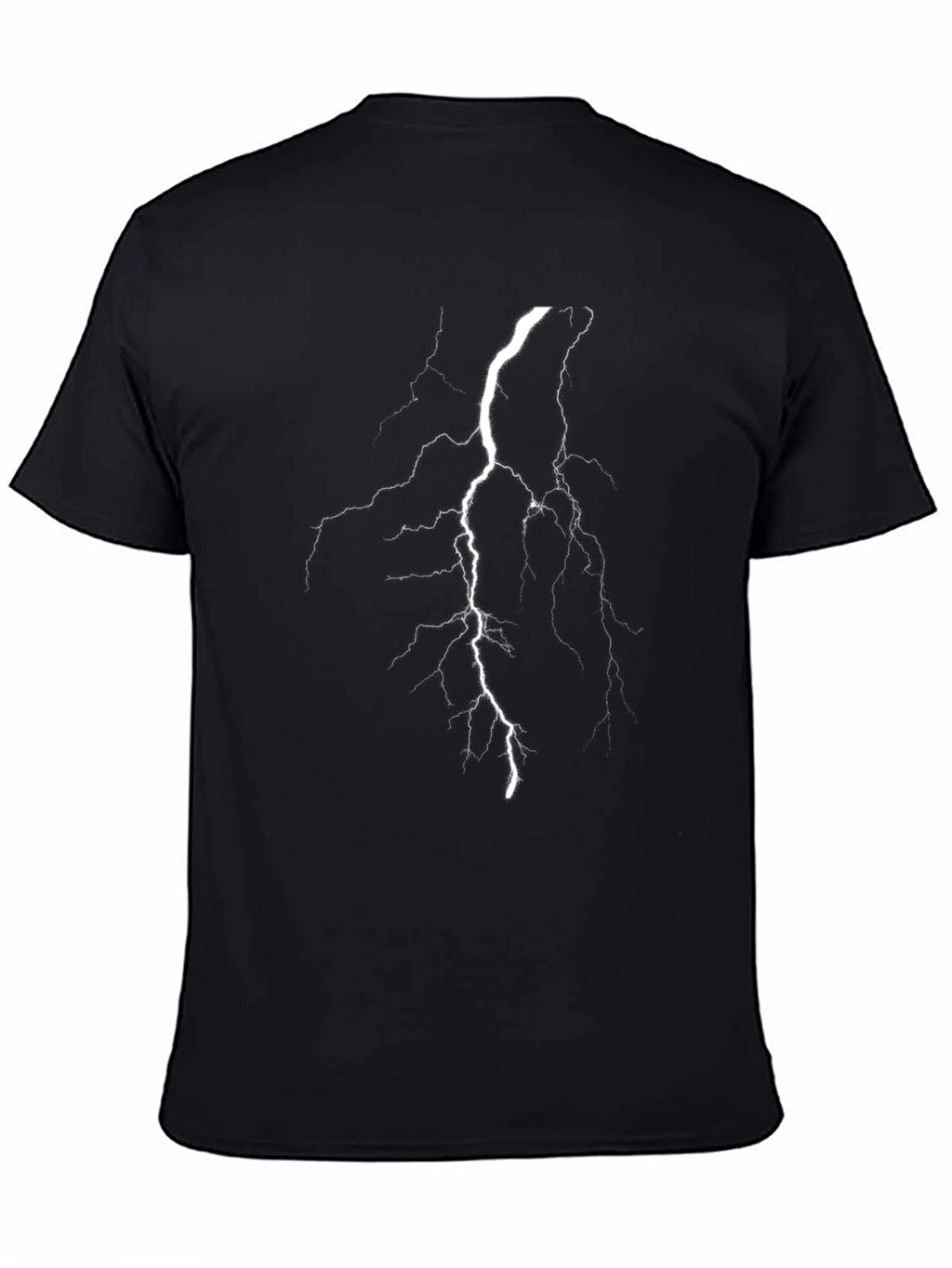 Lightning Bolt Graphic Tee - Striking Black T-Shirt