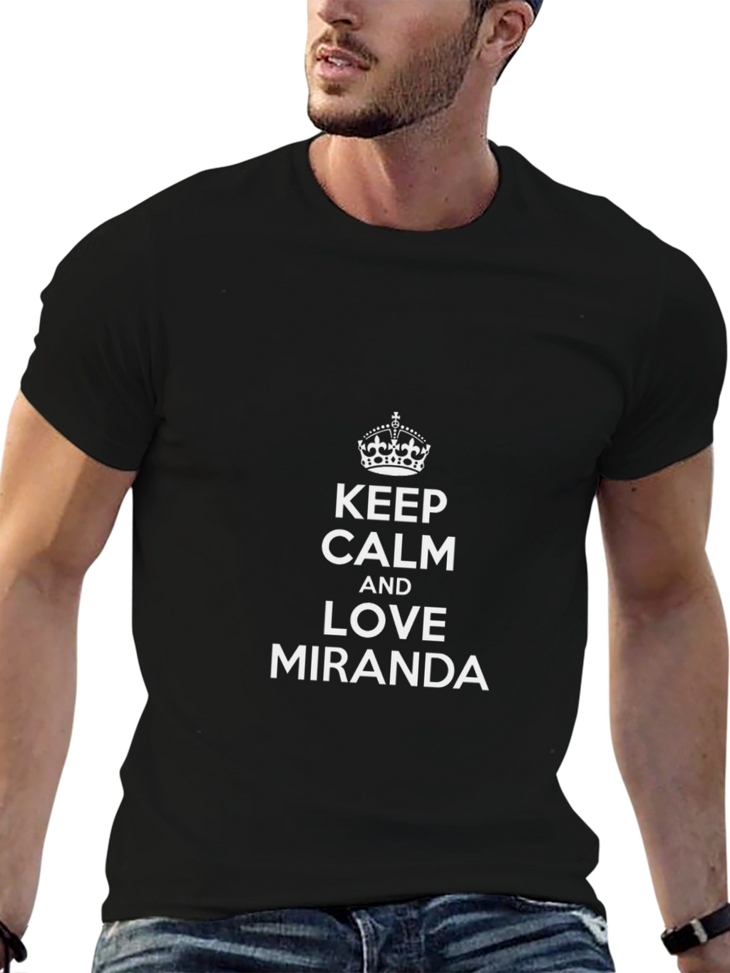 Keep Calm & Love Miranda - Black Tee