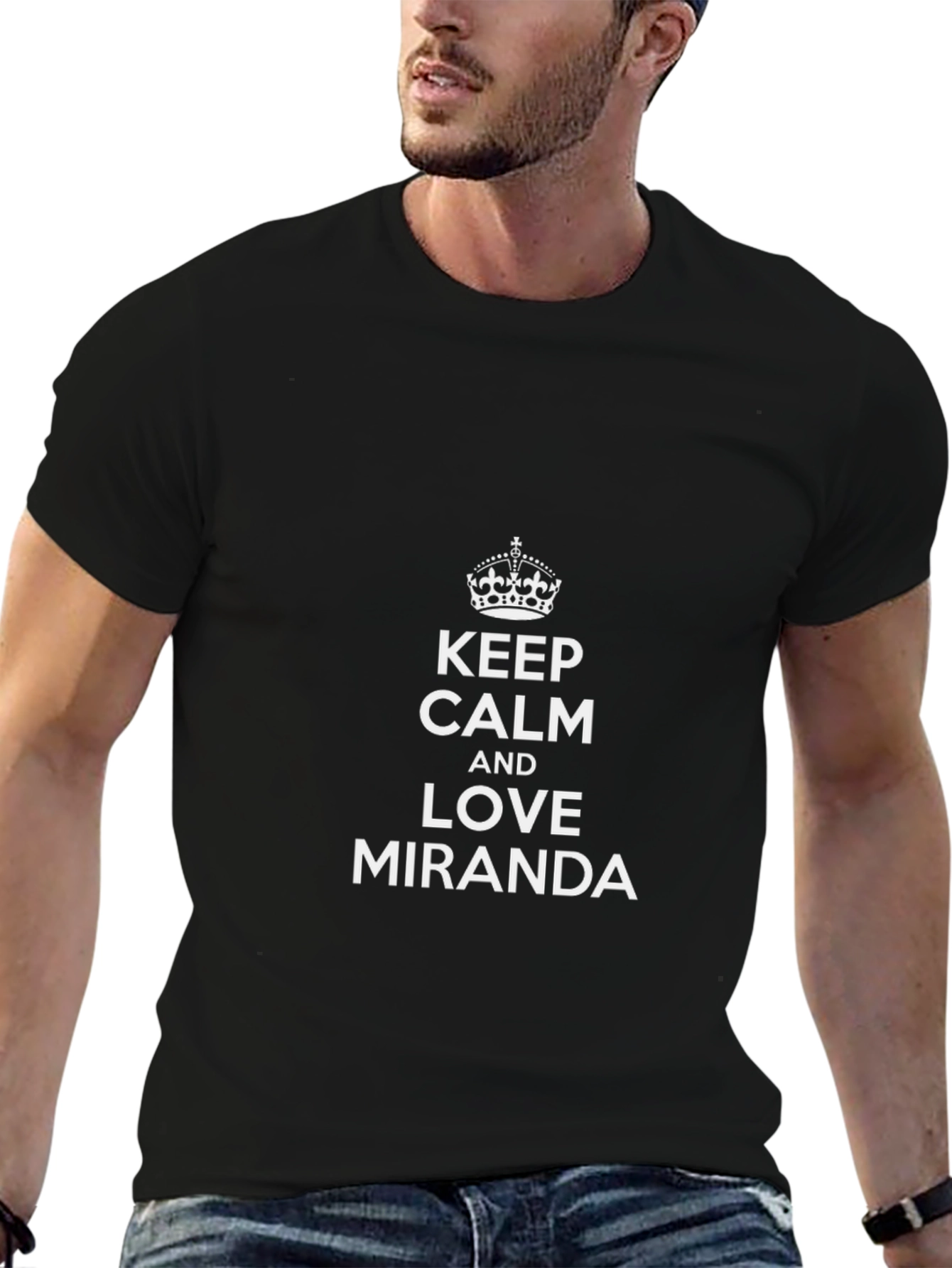 Keep Calm & Love Miranda - Black Tee