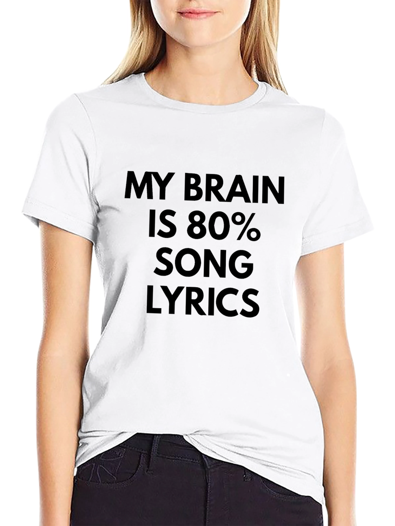 My Brain is 80% Song Lyrics T-Shirt