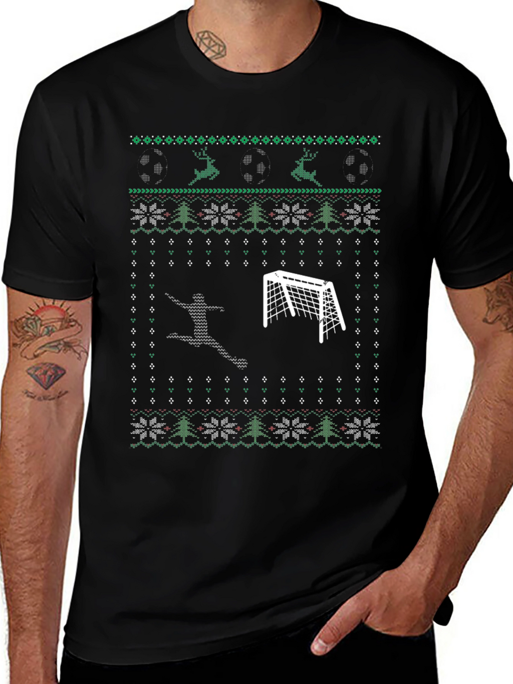 Soccer Ugly Christmas Sweater T-Shirt