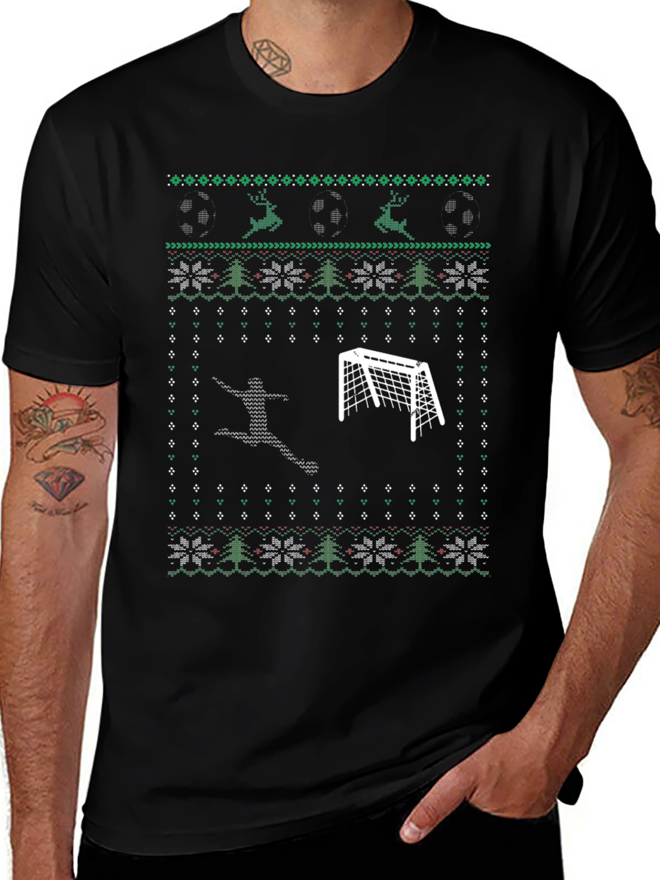 Soccer Ugly Christmas Sweater T-Shirt