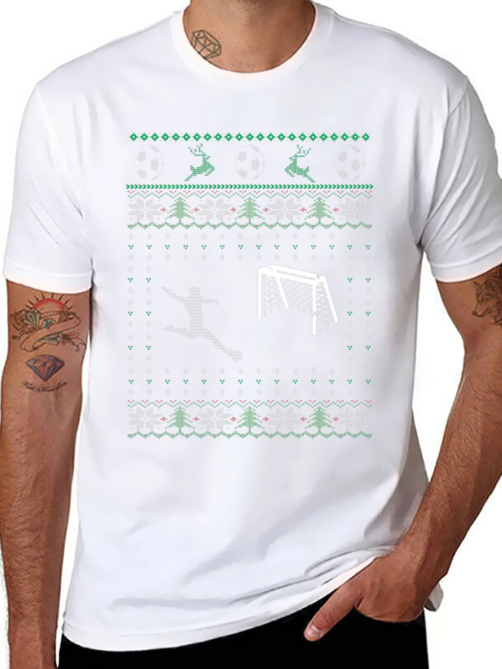 Soccer Ugly Christmas Sweater T-Shirt