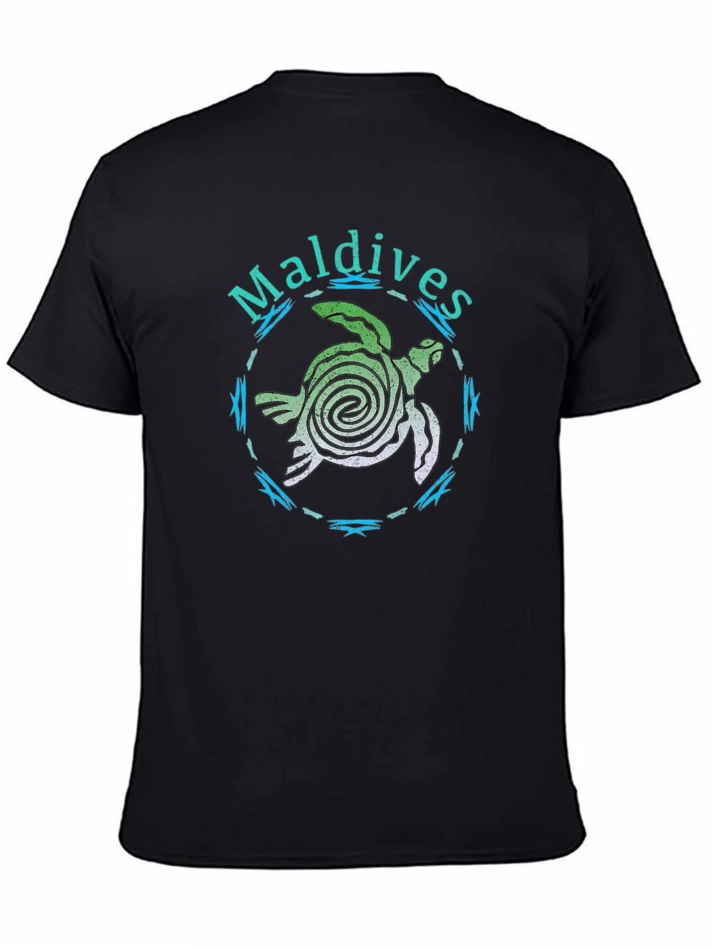 Maldives Sea Turtle Black T-Shirt
