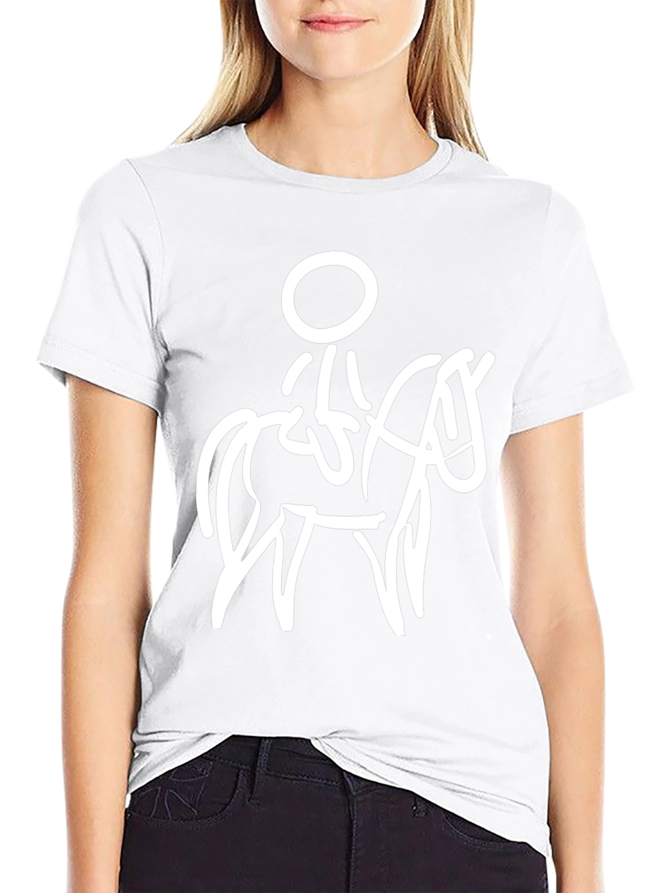Horse Rider Graphic Tee - Black Cotton T-Shirt