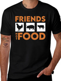 Vegan Friends Not Food T-Shirt Black