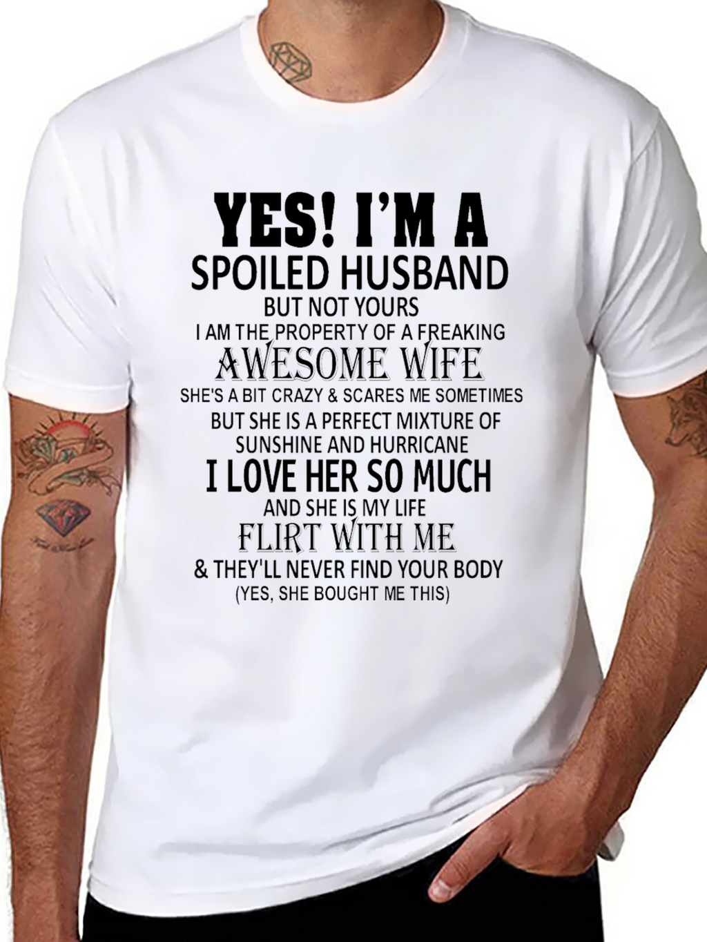 Spoiled Husband Graphic Tee - Funny Husband Shirt