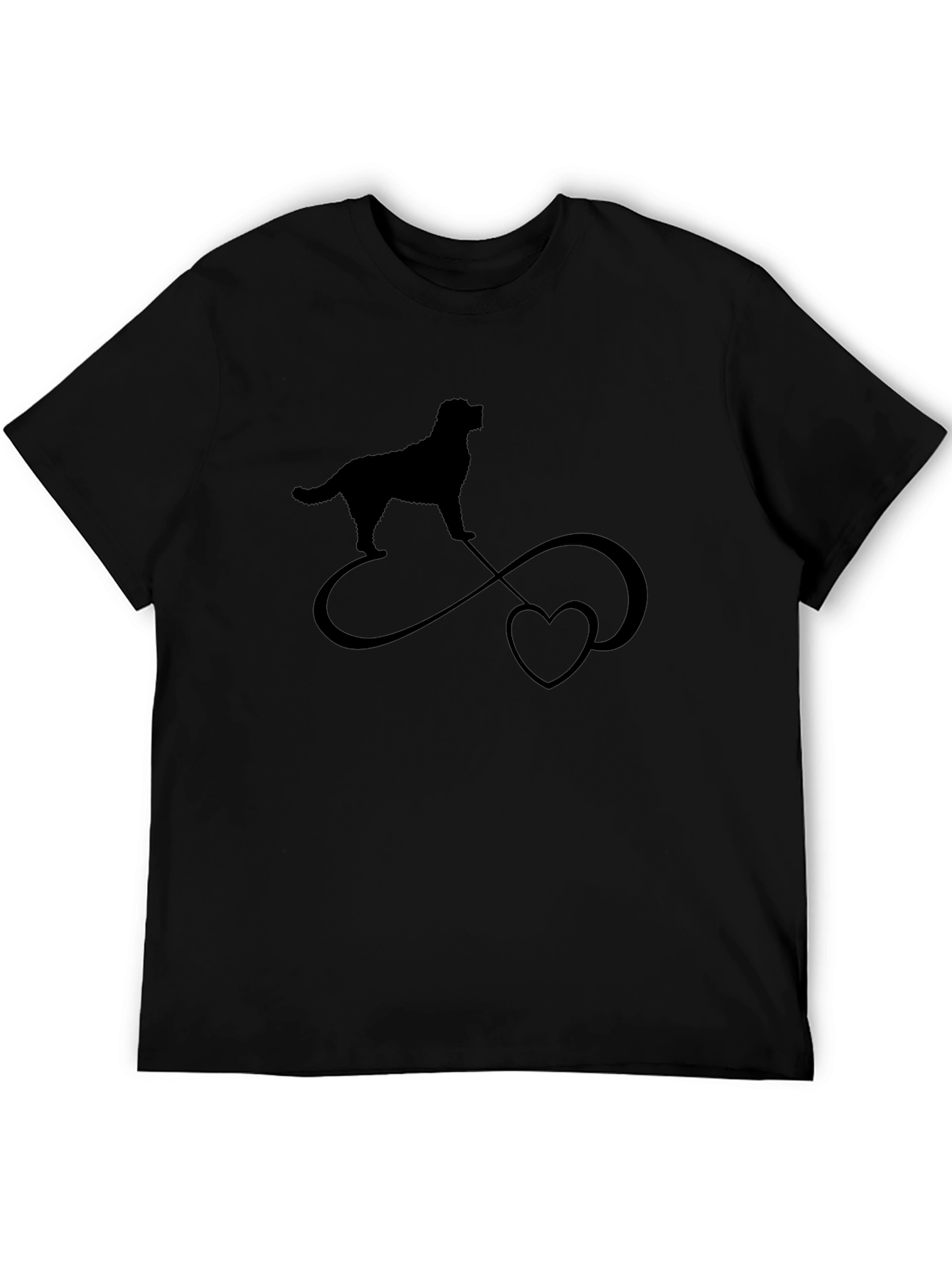 Dog Infinity Love Black T-Shirt