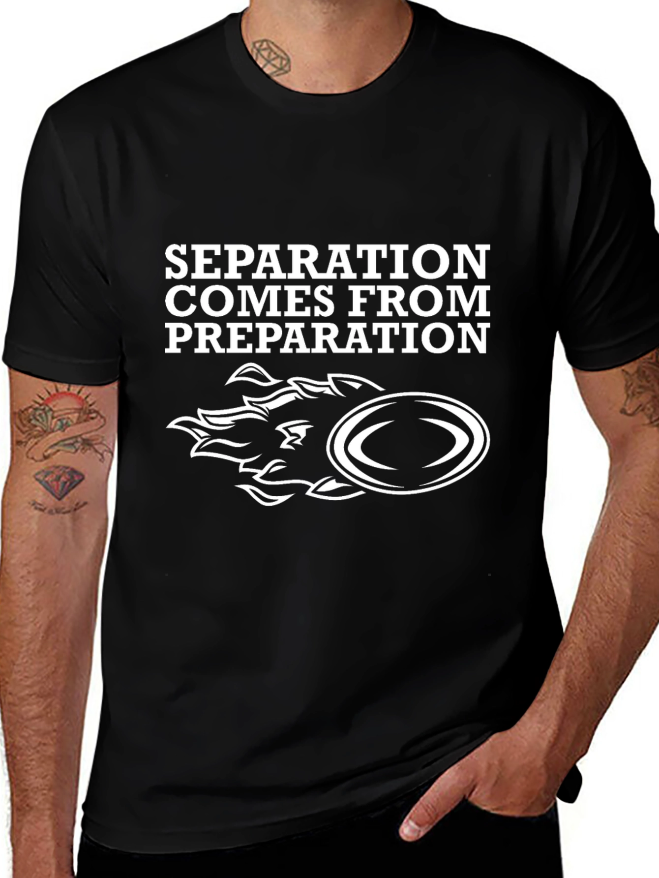Separation Comes From Preparation Black T-Shirt