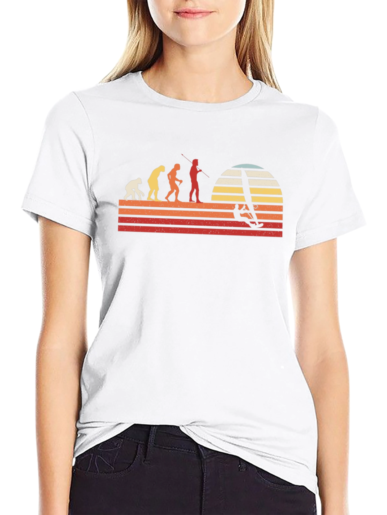 Evolution Windsurfing T-Shirt - Retro Style