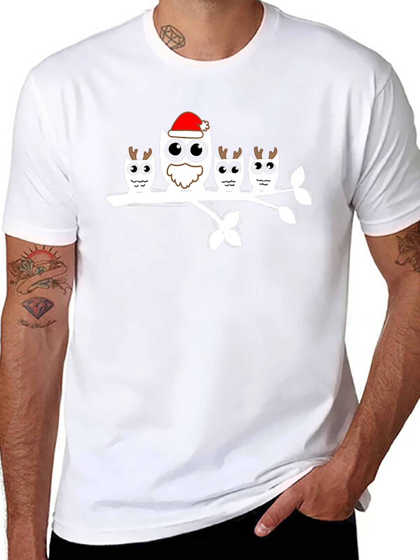 Festive Owl Family T-Shirt
