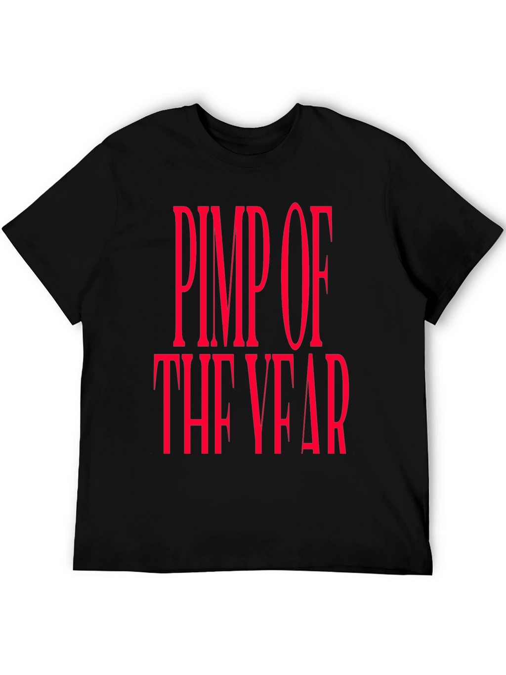 Pimp of the Year Black Graphic T-Shirt