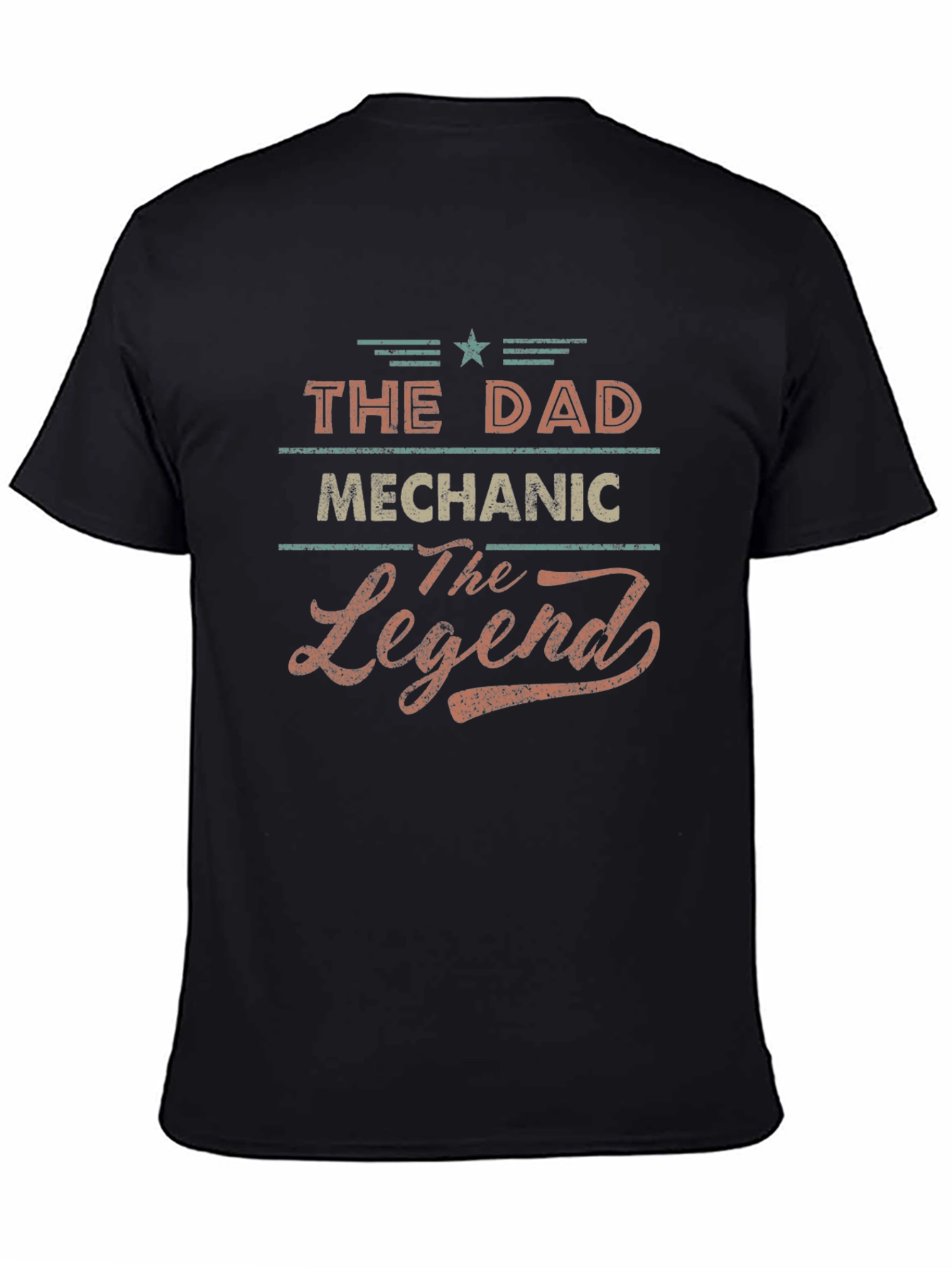 The Dad Mechanic The Legend Black T-Shirt