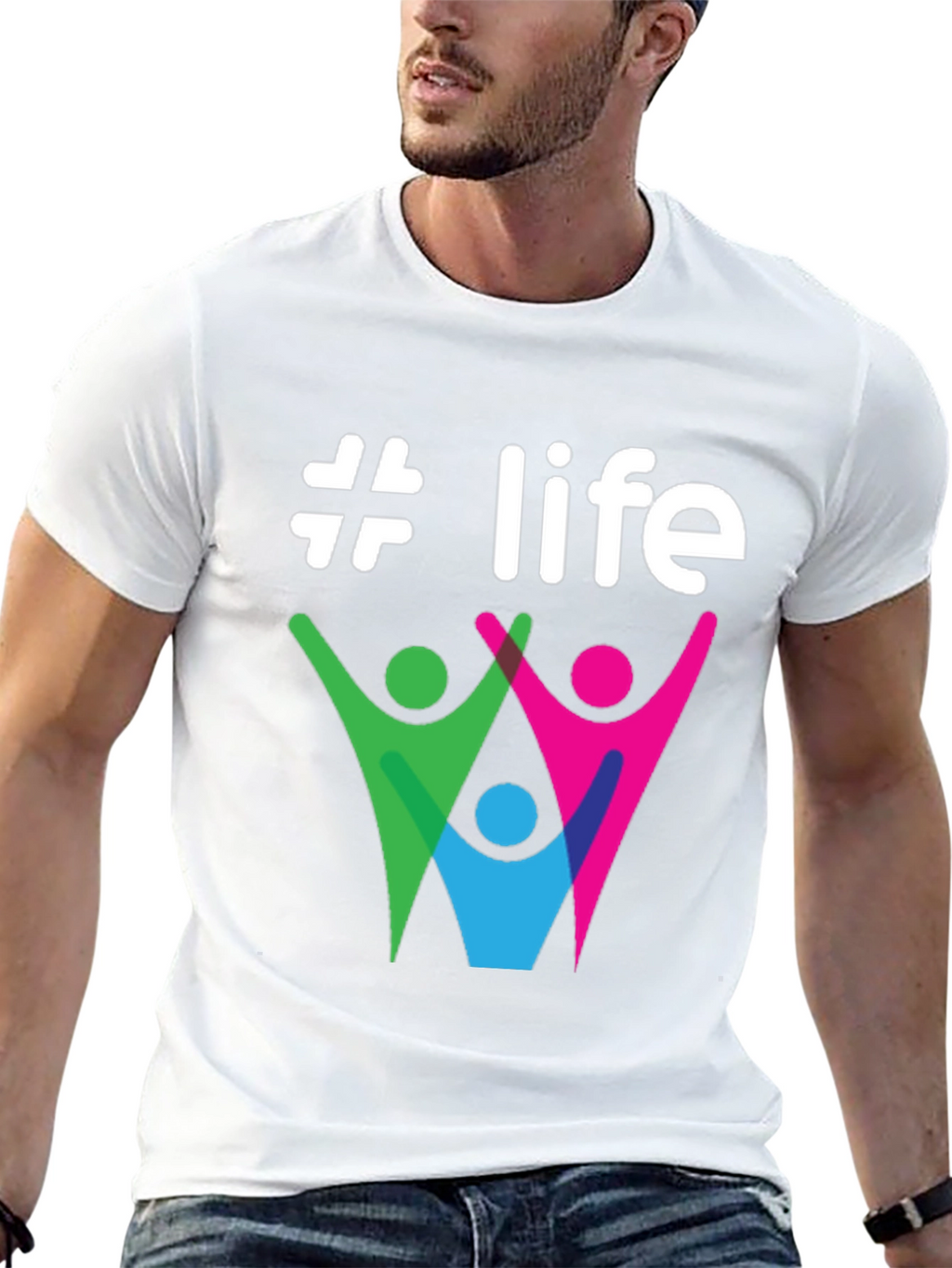 #Life Graphic Tee - Stylish Cotton Casual T-Shirt