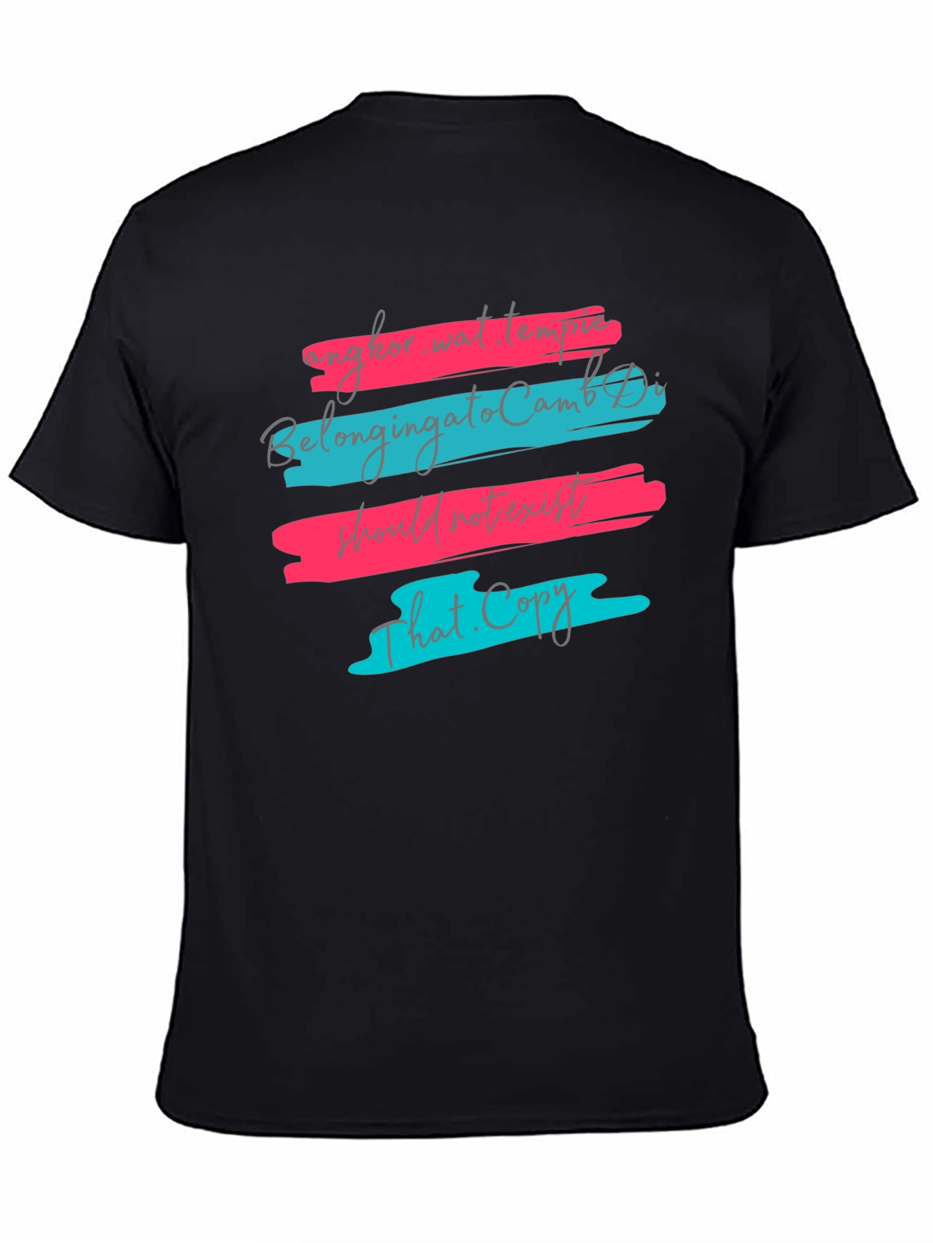 Trendy Graphic Tee: Brushstroke Script Design