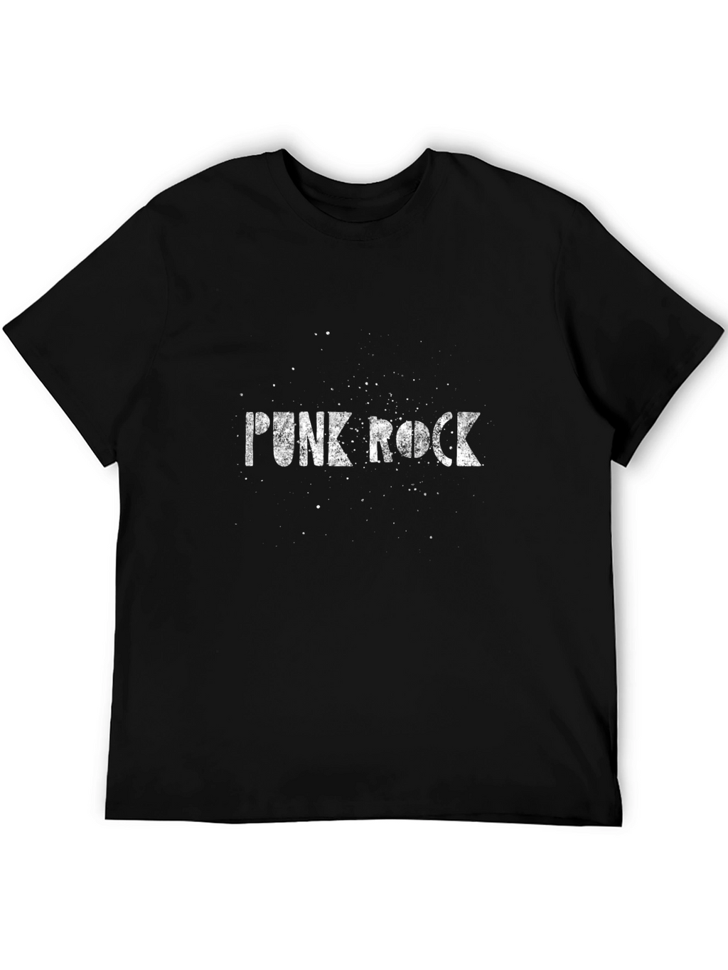 Punk Rock Graphic Tee - Black Cotton T-Shirt