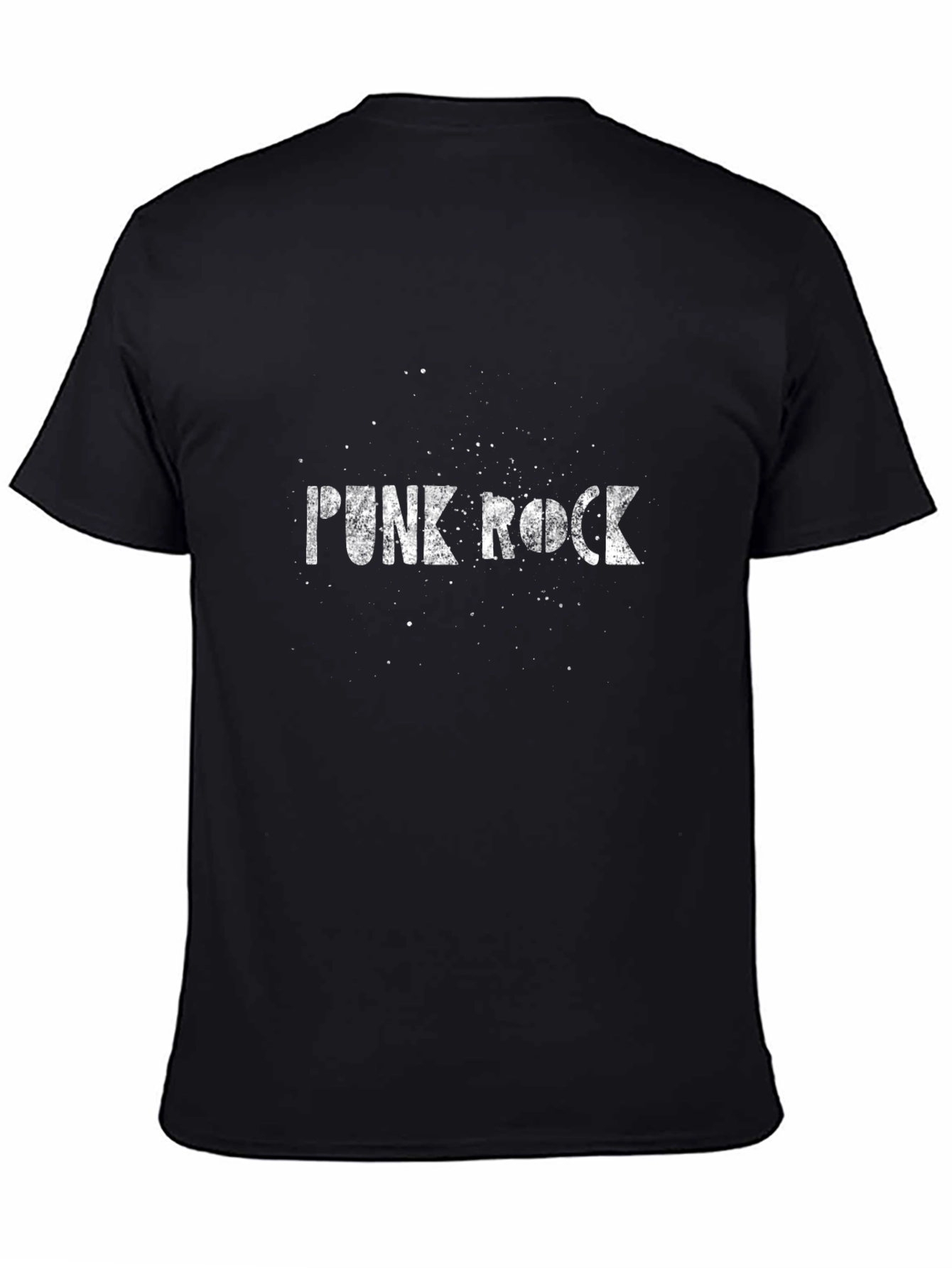 Punk Rock Graphic Tee - Black Cotton T-Shirt