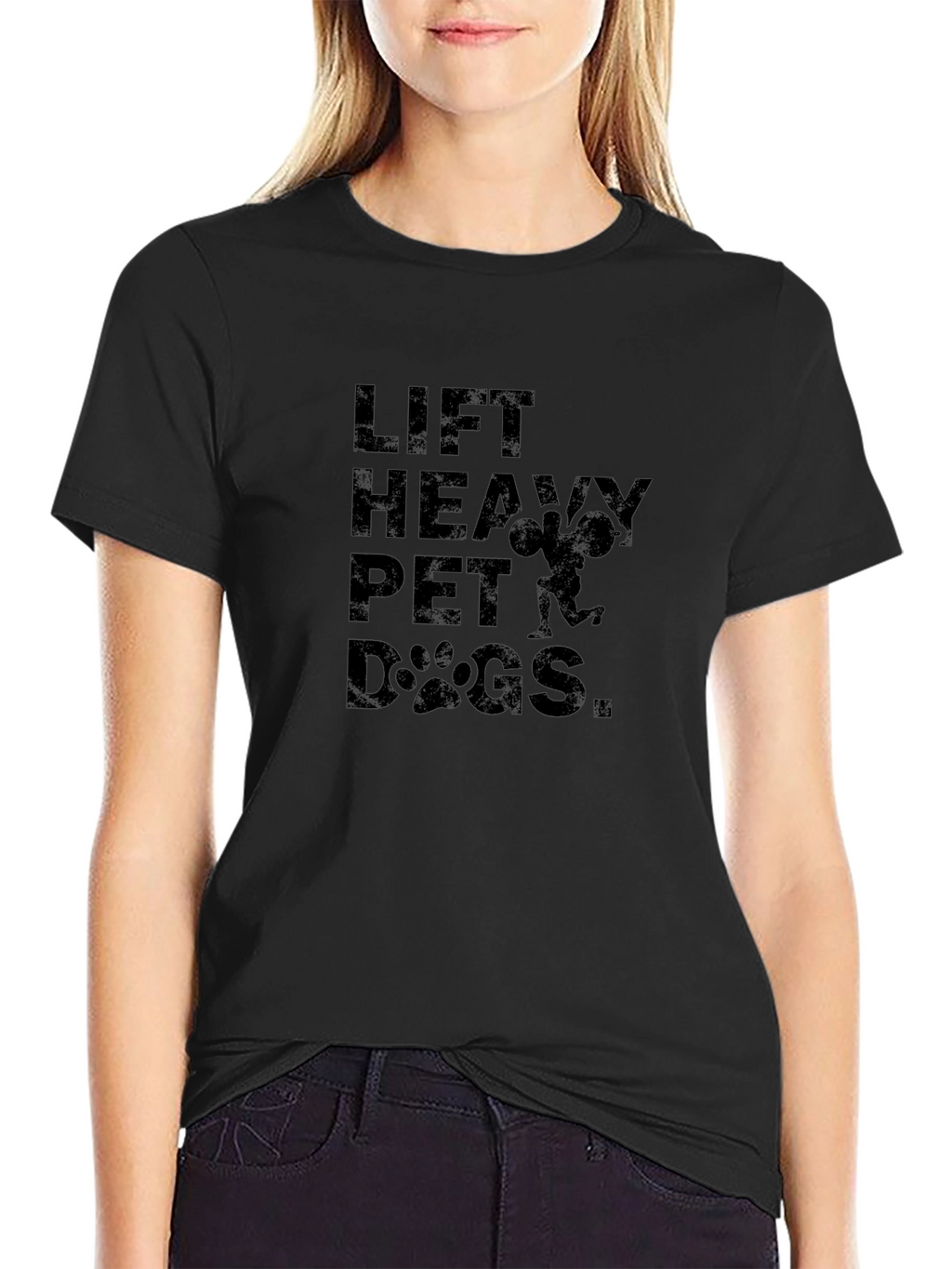 Lift Heavy Pet Dogs Graphic T-Shirt