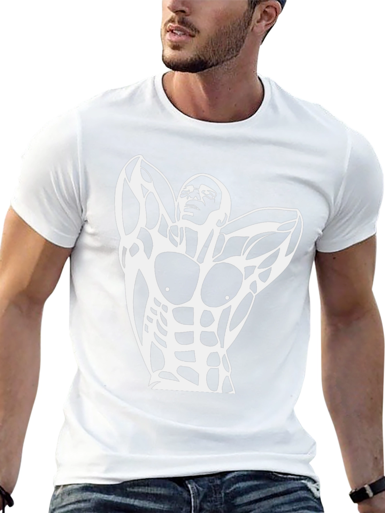 Muscled Physique Graphic Tee - Black