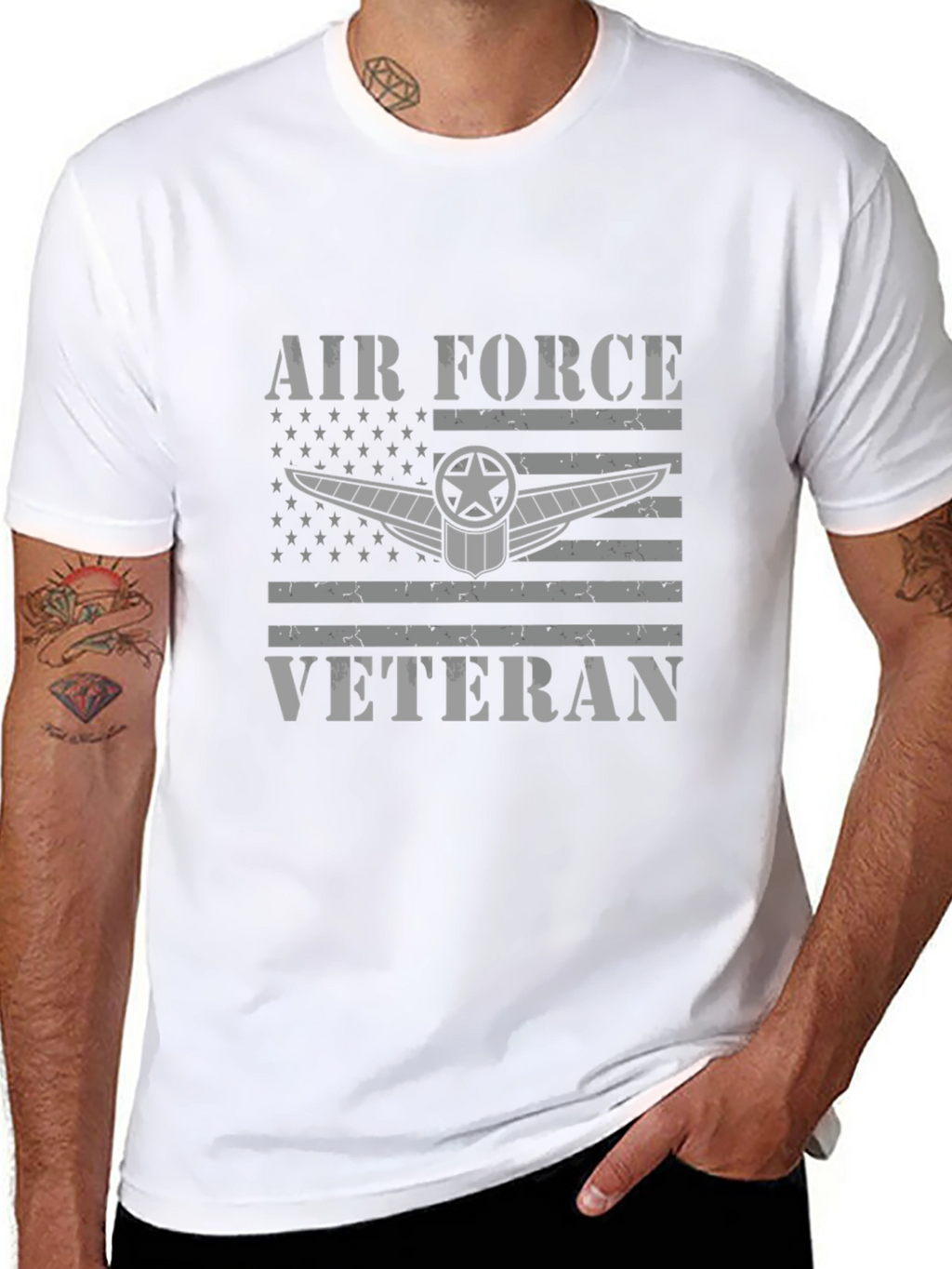Air Force Veteran Graphic T-Shirt - Patriotic Design