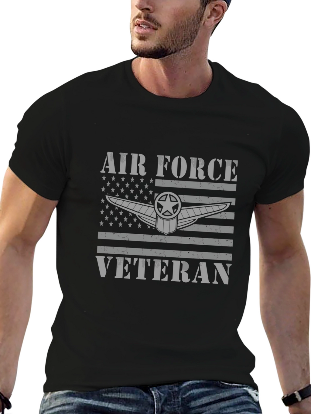 Air Force Veteran Graphic T-Shirt - Patriotic Design