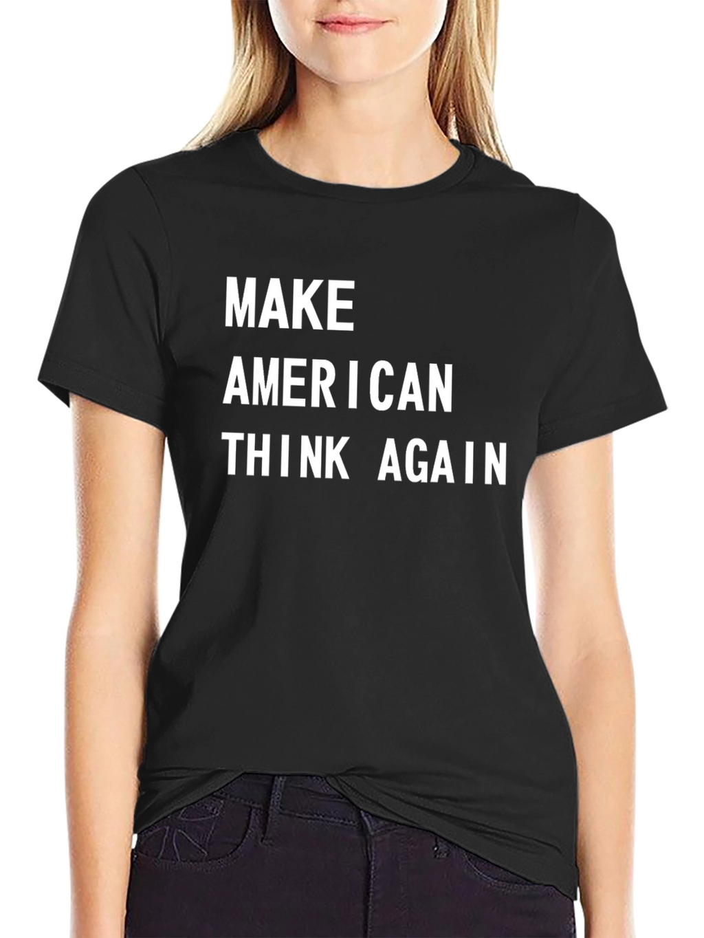Make American Think Again Graphic Tee - Black