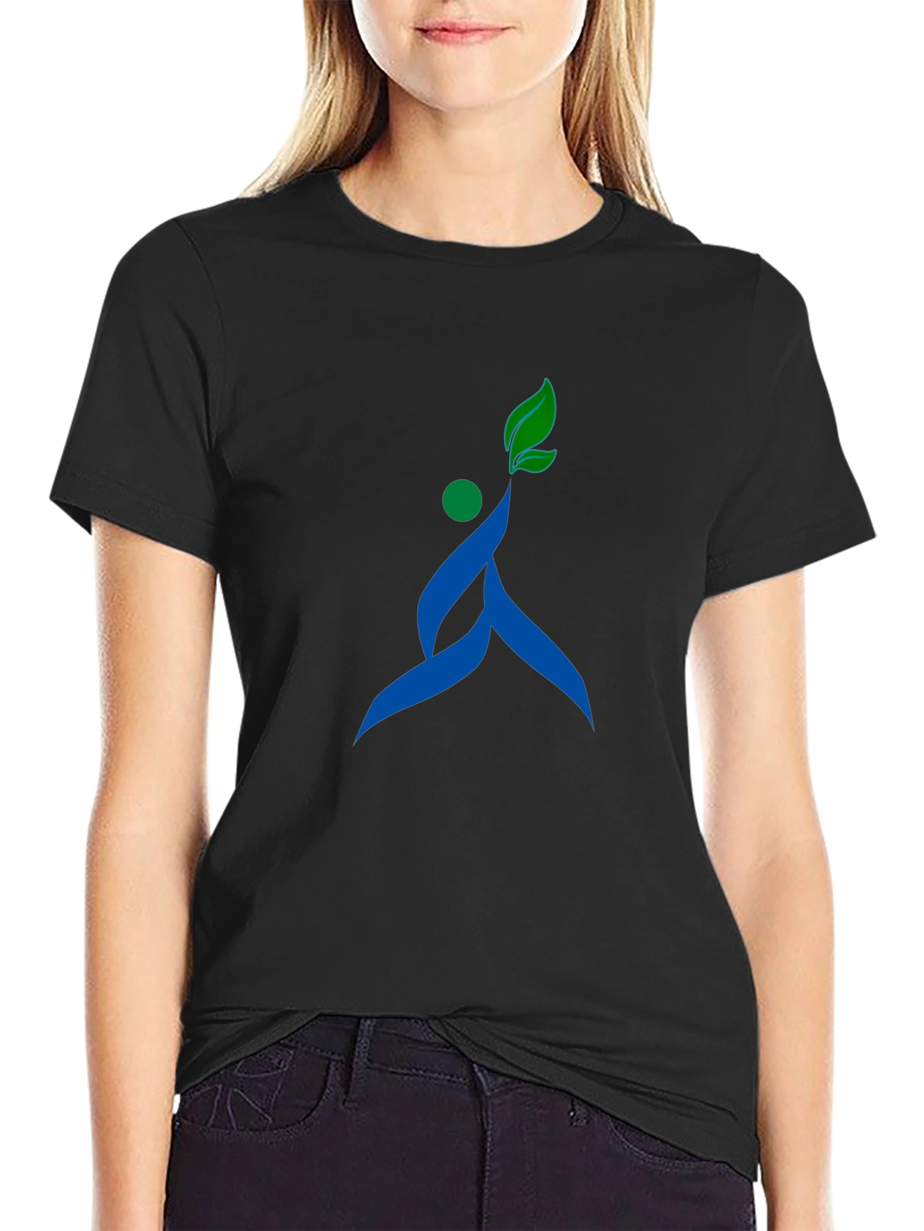 Stylish Black T-Shirt with Unique Nature-Inspired Graphic