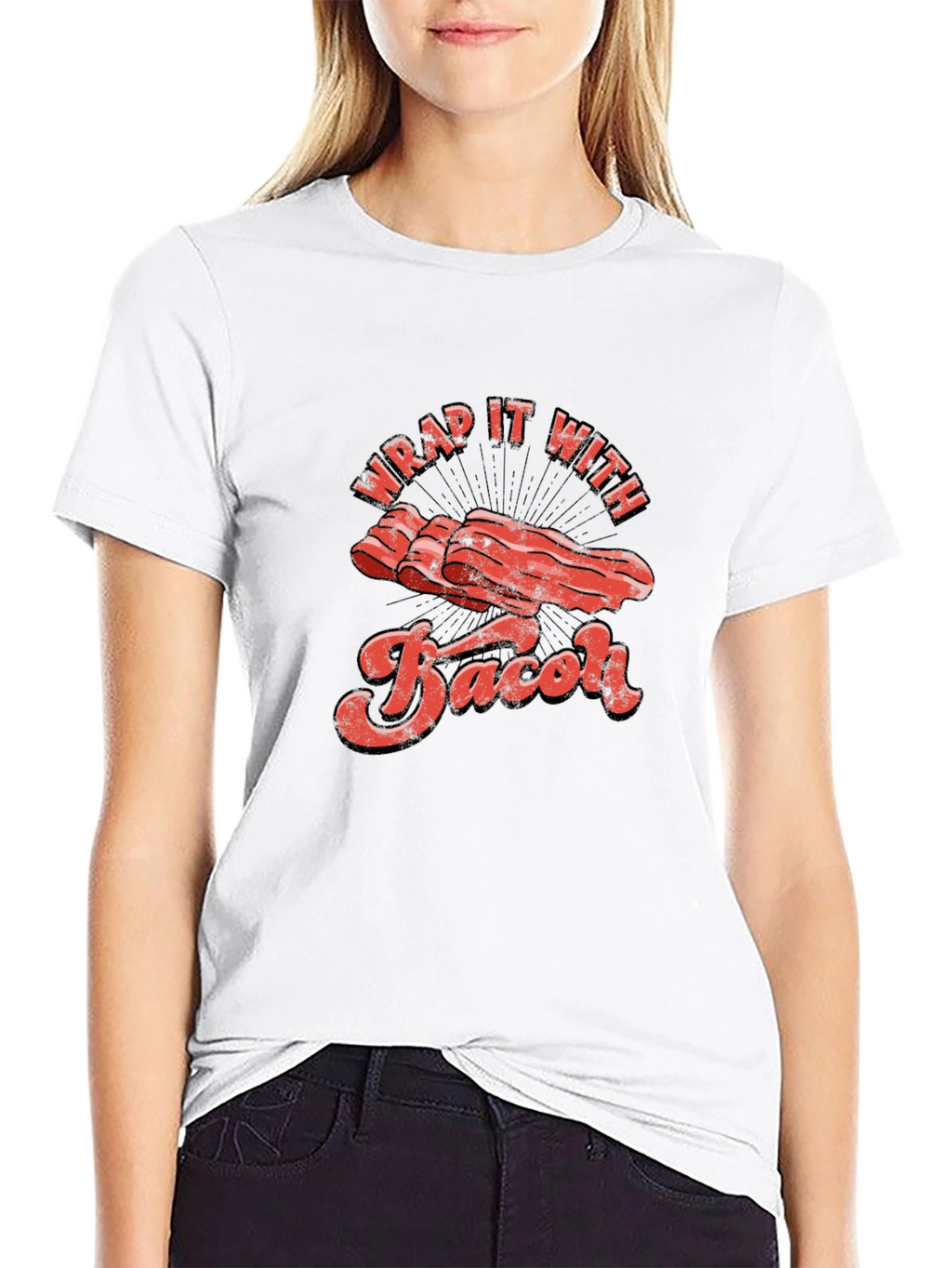 Wrap It With Bacon Graphic T-Shirt