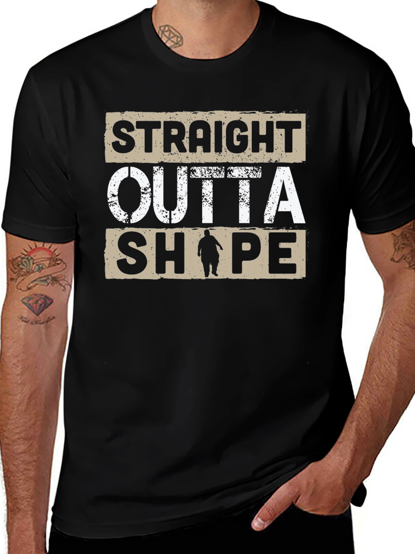 Straight Outta Shape T-Shirt - Funny Graphic Tee