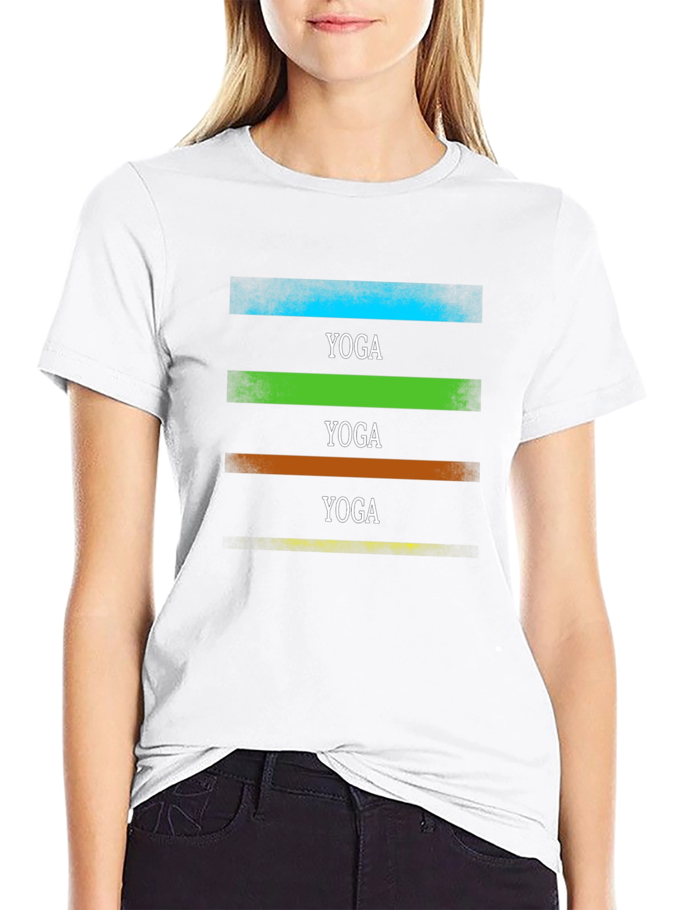 Yoga Stripe Graphic T-Shirt