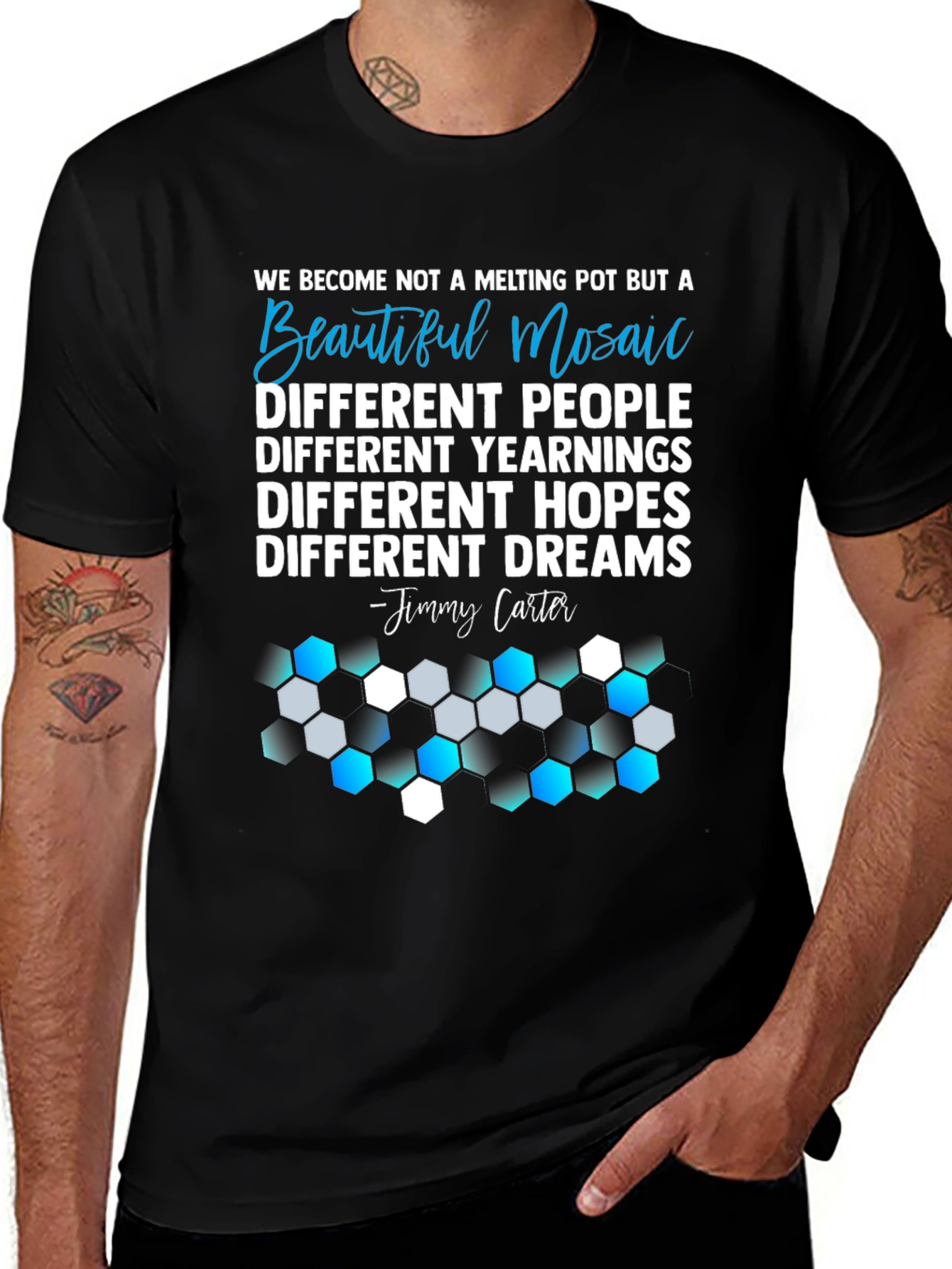 Beautiful Mosaic Graphic T-Shirt - Unity Design