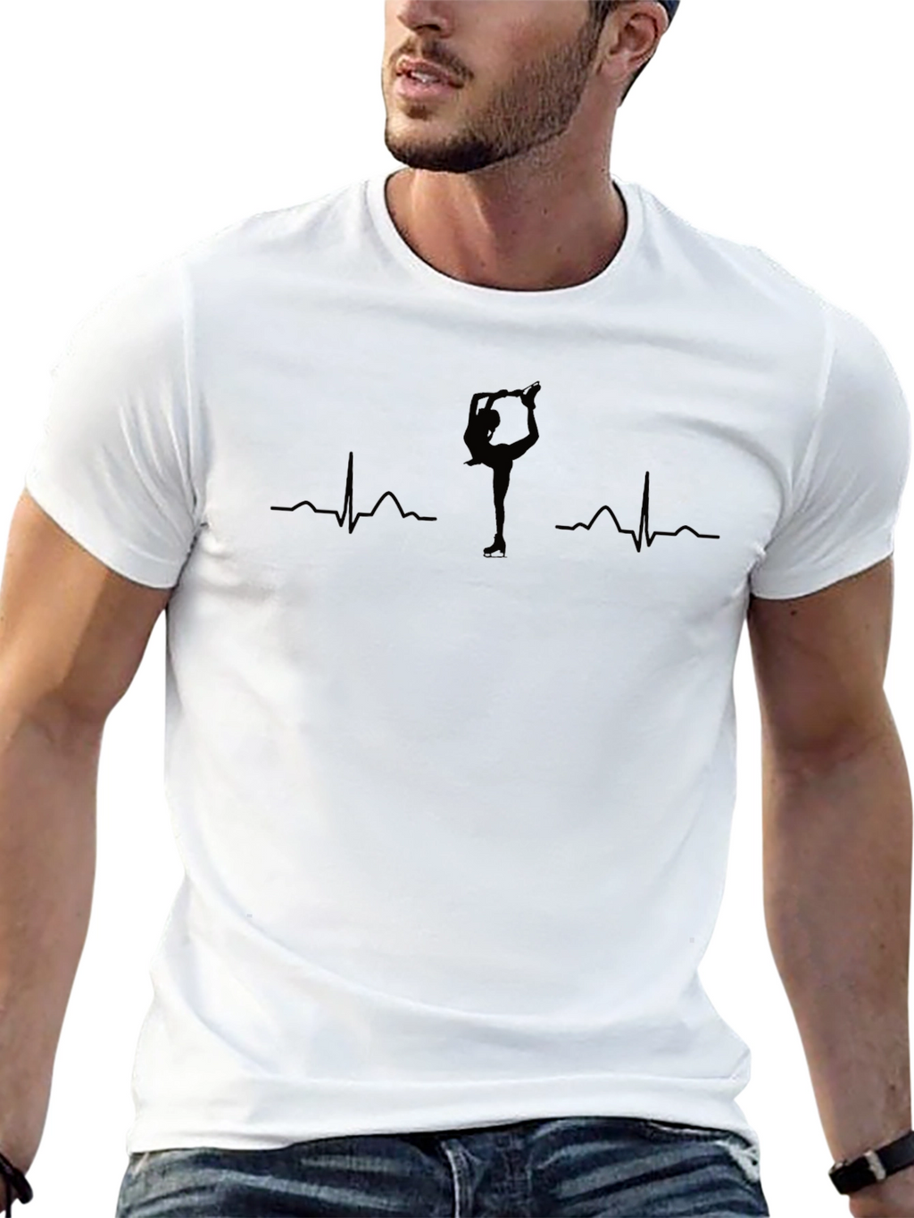 Figure Skating Heartbeat T-Shirt