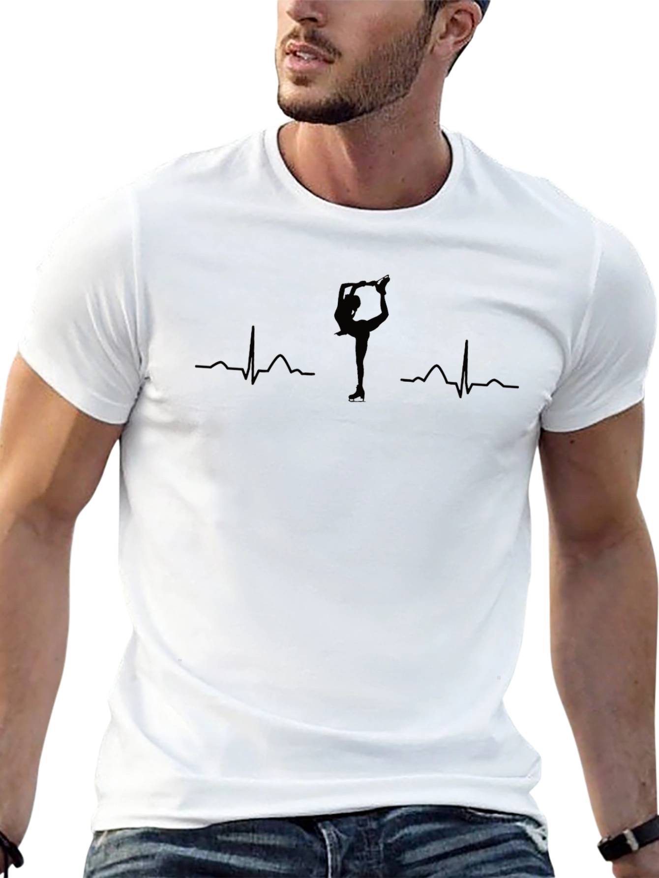 Figure Skating Heartbeat T-Shirt