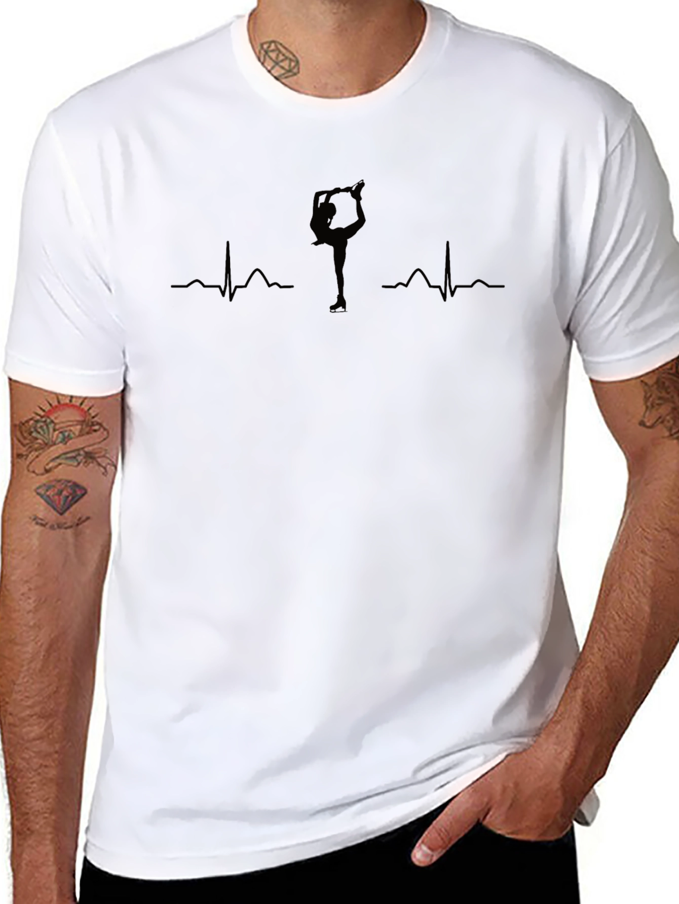 Figure Skating Heartbeat T-Shirt