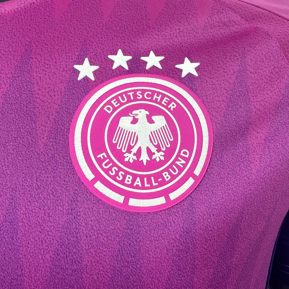 2024/25 Germany Away Pink Player Version Long Sleeve Jersey Detail 4