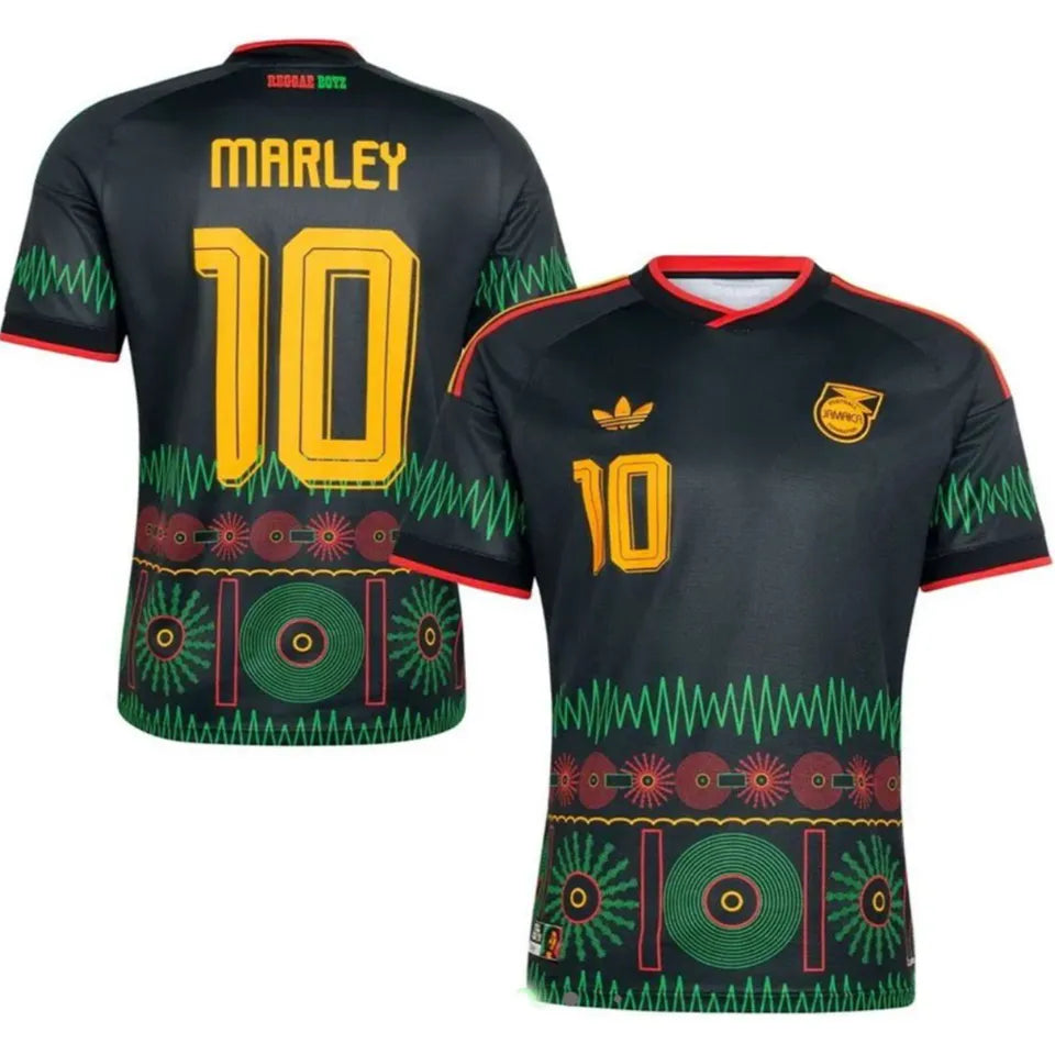 2026/27 Jamaica Black POLO Jersey Detail 1