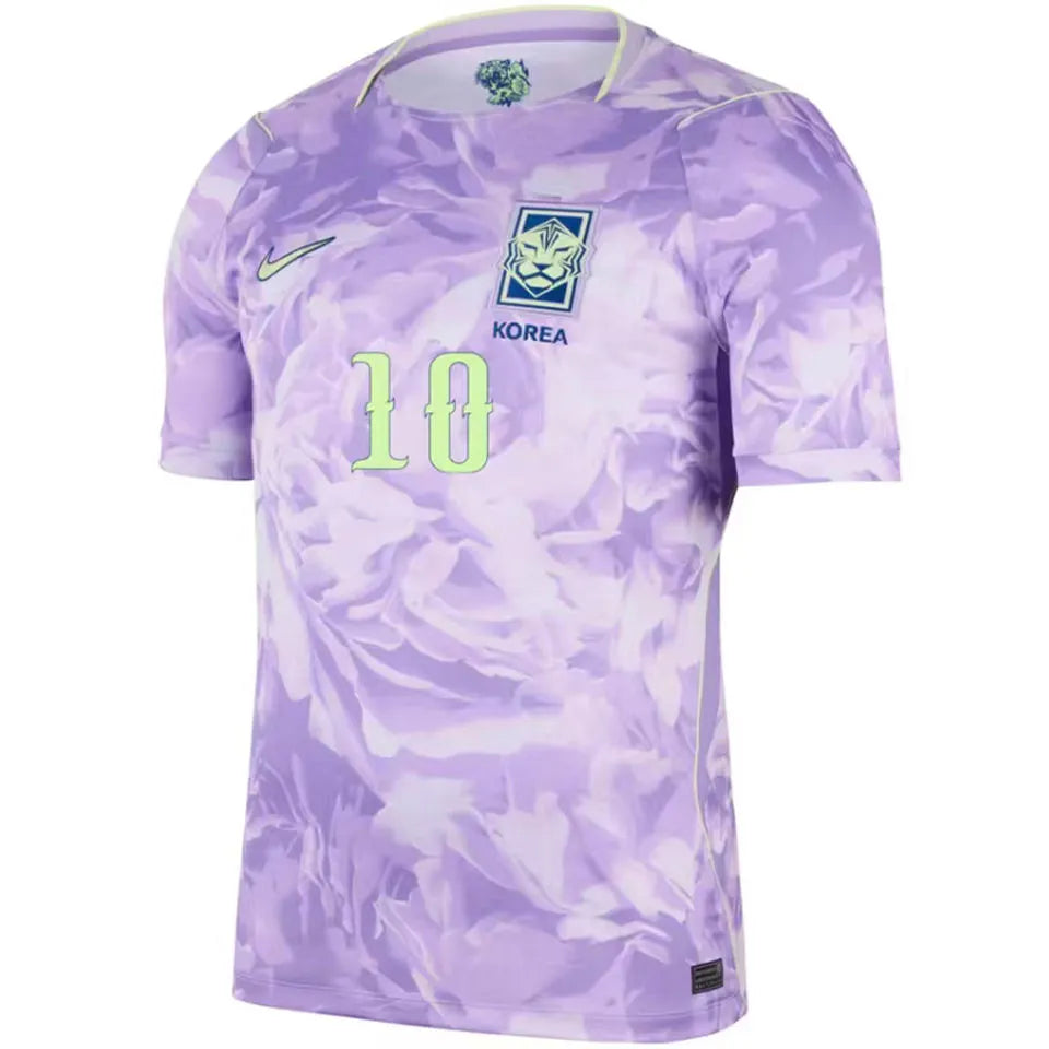 2026/27 South Korea Away Fans Soccer Jersey (Have Right Patch 有右臂章 黑底白字） Detail 2