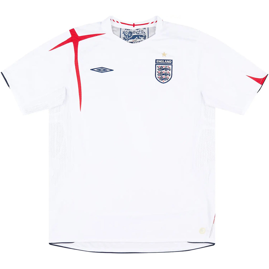 Lampard #8 Retro England Home Jersey World Cup 2006 Image 3