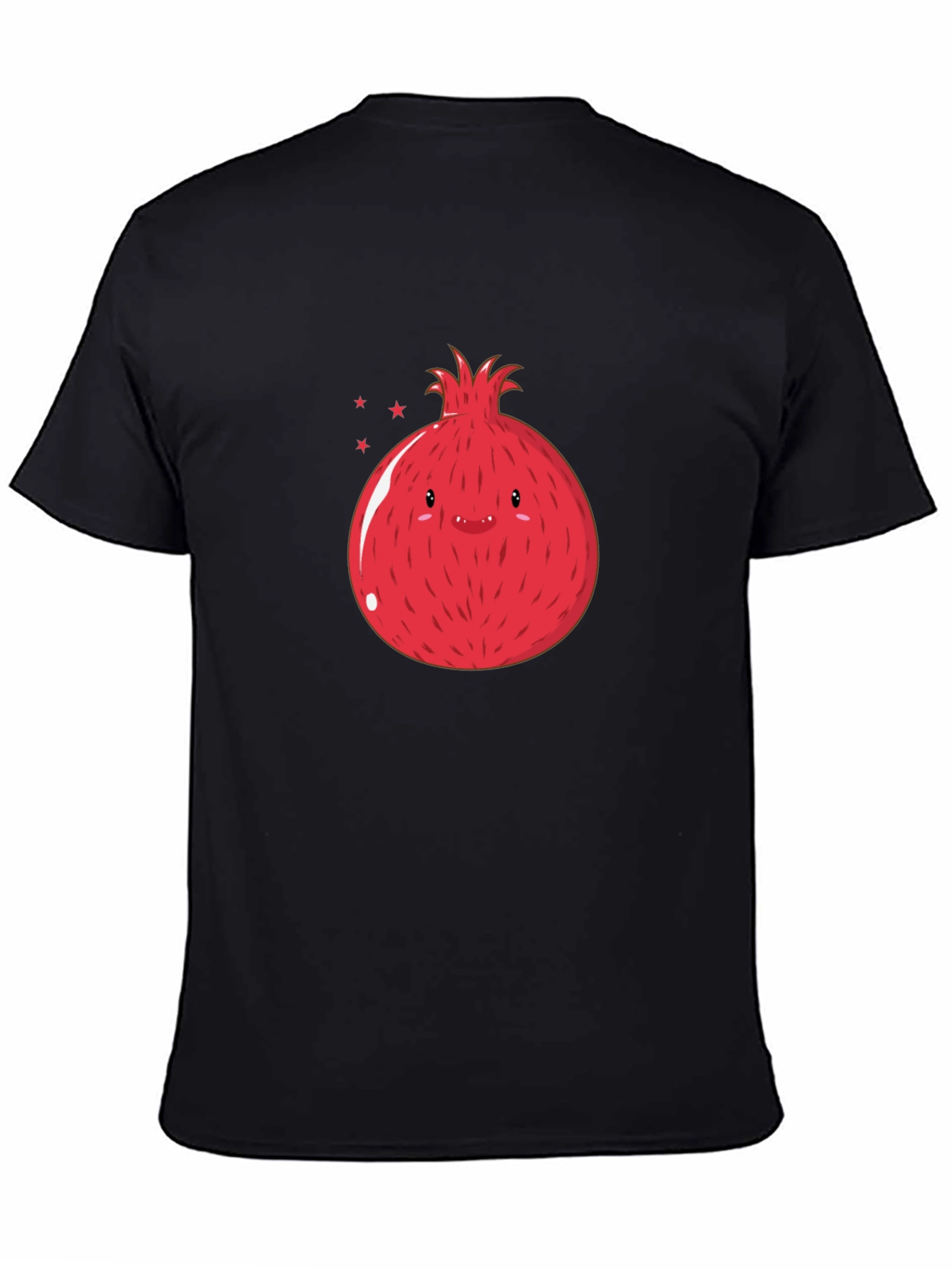 Cute Pomegranate Graphic T-Shirt - Black