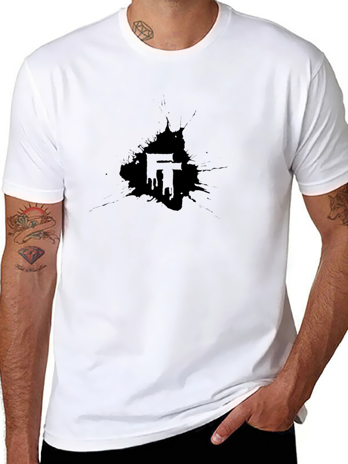 Urban Graphic Tee - FT Black Splatter Design