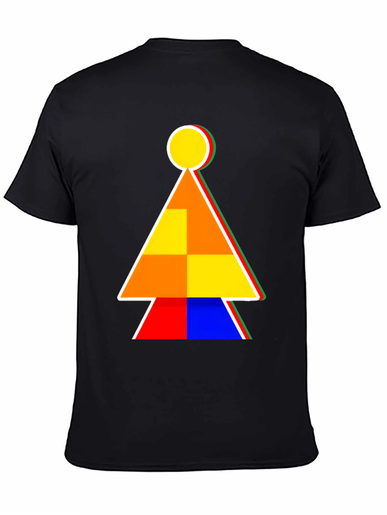 Abstract Geometric Graphic Print Tee