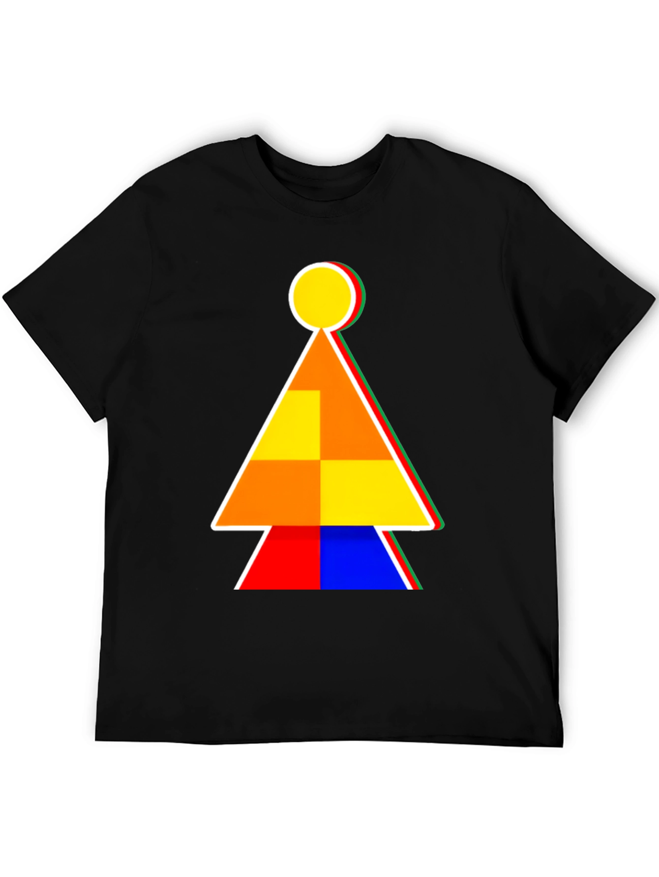Abstract Geometric Graphic Print Tee